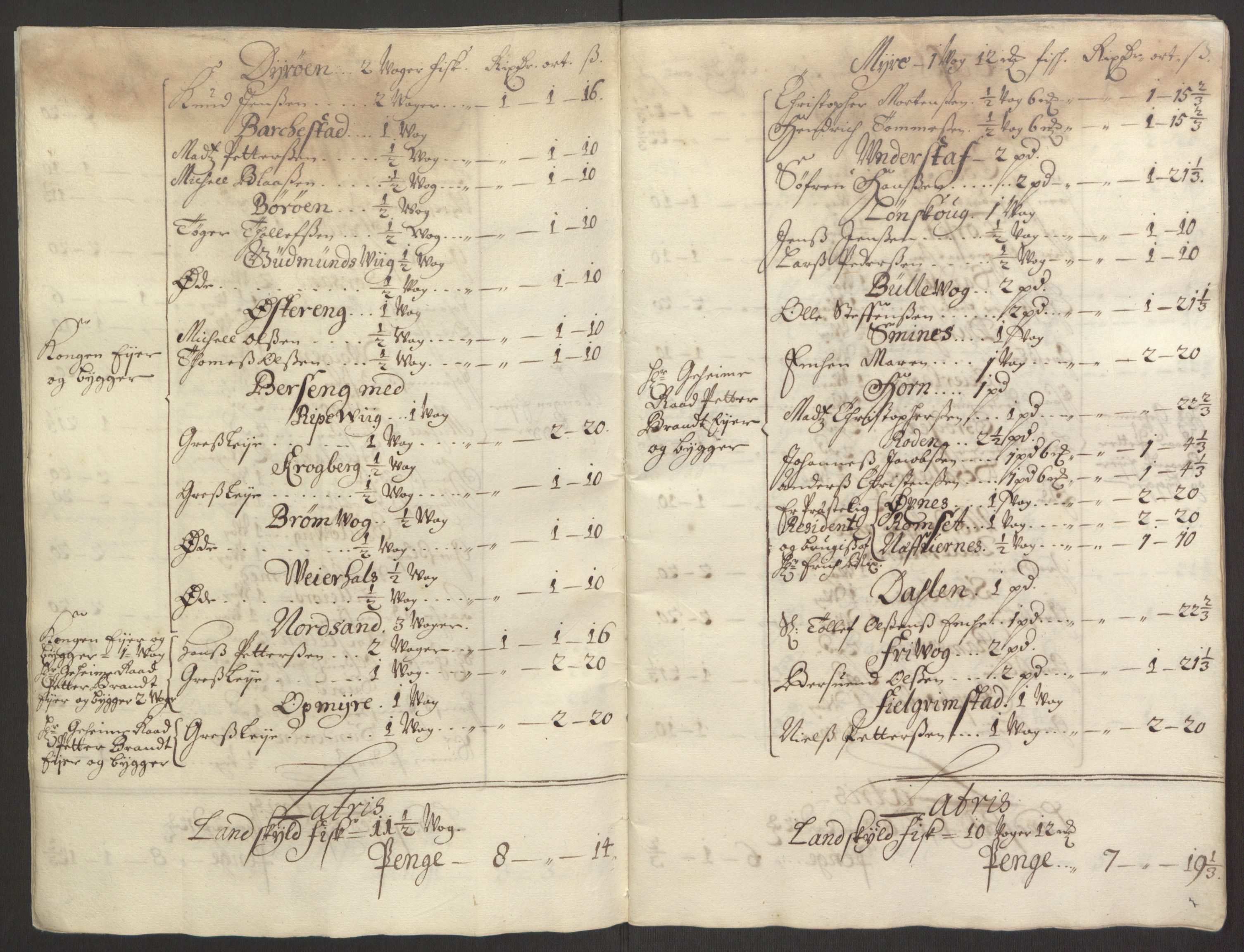 Rentekammeret inntil 1814, Reviderte regnskaper, Fogderegnskap, RA/EA-4092/R67/L4677: Fogderegnskap Vesterålen, Andenes og Lofoten, 1694-1695, p. 21