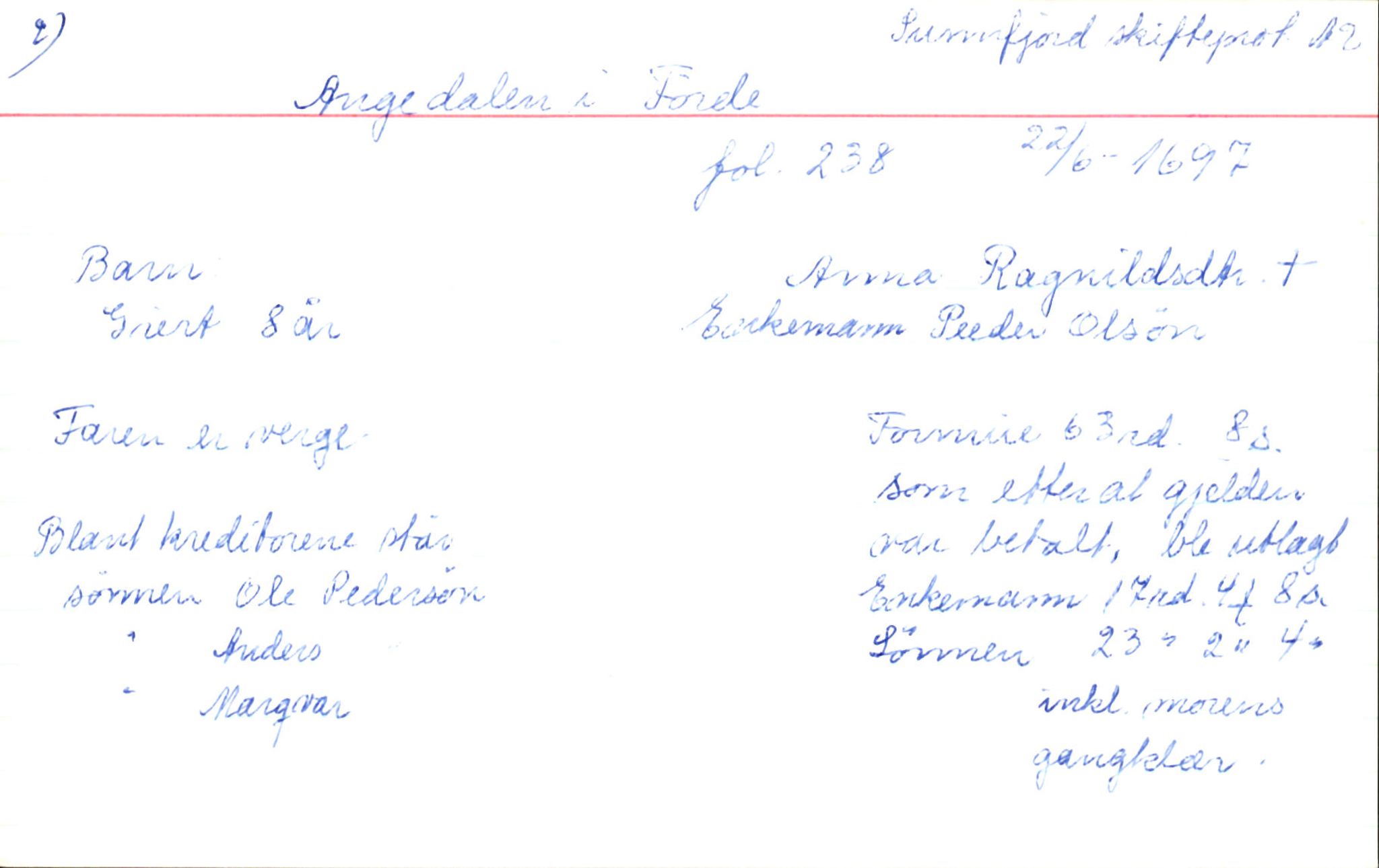 Skiftekort ved Statsarkivet i Bergen, SAB/SKIFTEKORT/003/L0002: Skifteprotokoll nr. 2, 1687-1708, p. 408
