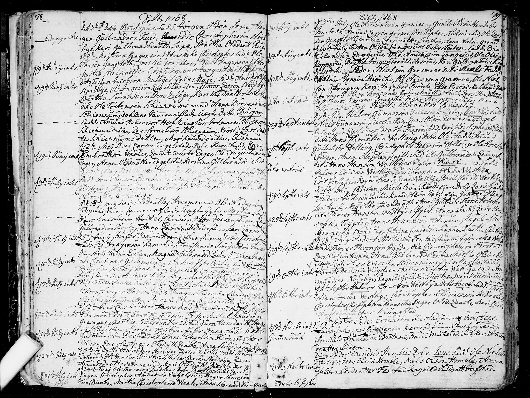 Nannestad prestekontor Kirkebøker, AV/SAO-A-10414a/F/Fa/L0007: Parish register (official) no. I 7, 1754-1791, p. 78-79