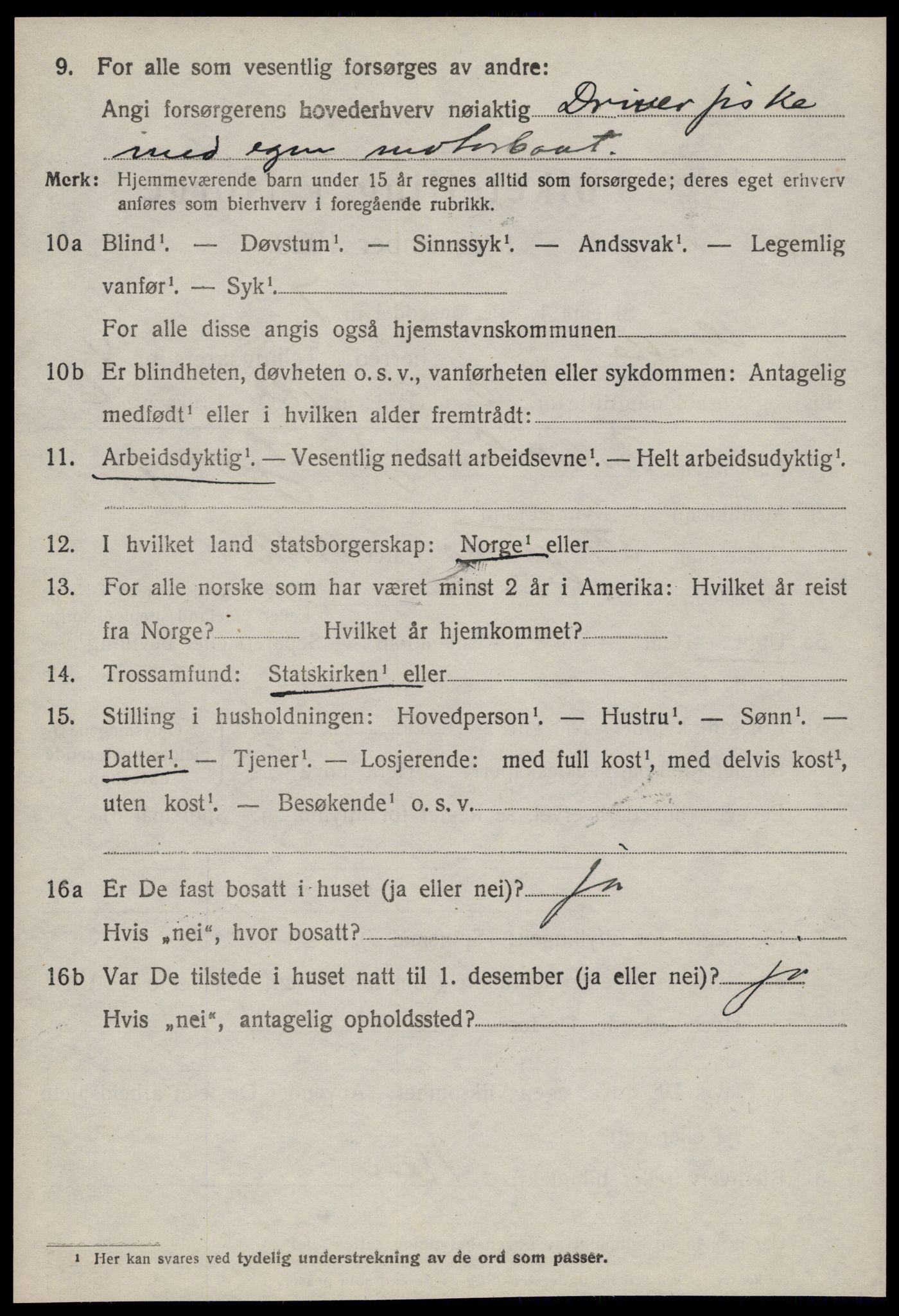 SAT, 1920 census for Giske, 1920, p. 2659