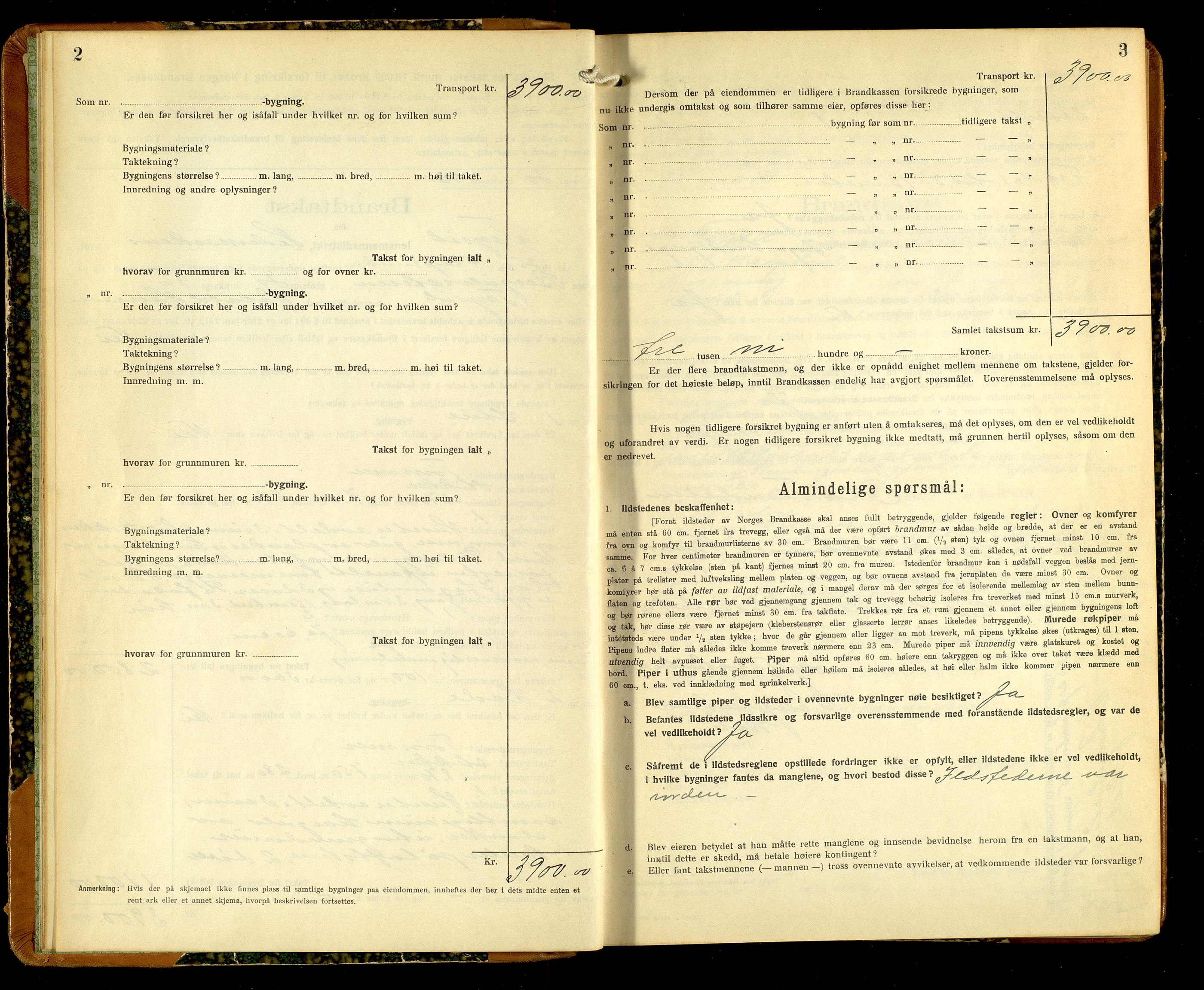 Norges Brannkasse, Trysil, AV/SAH-NBRANT-021/F/L0020: Branntakstprotokoll, 1925-1927