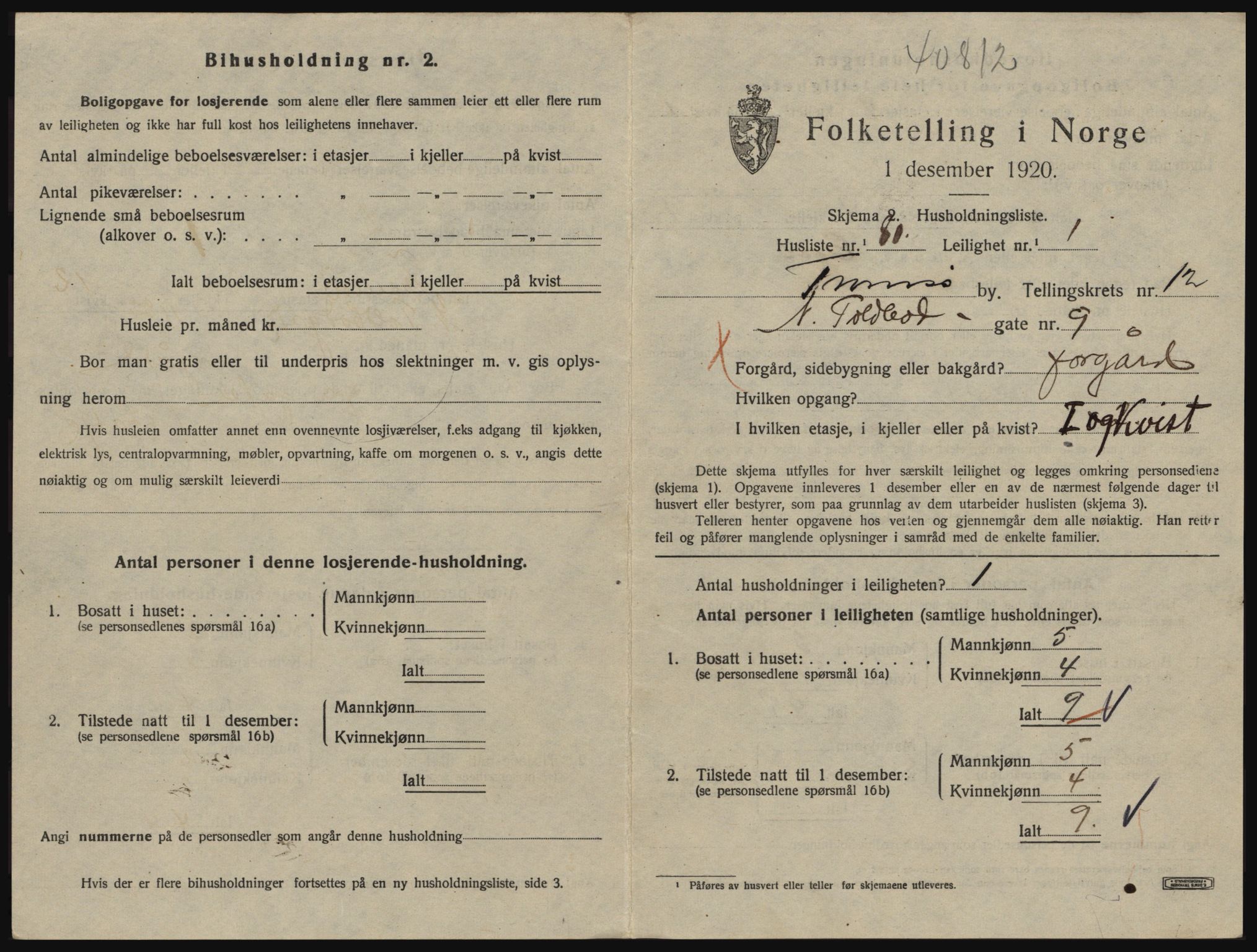 SATØ, 1920 census for Tromsø, 1920, p. 6173