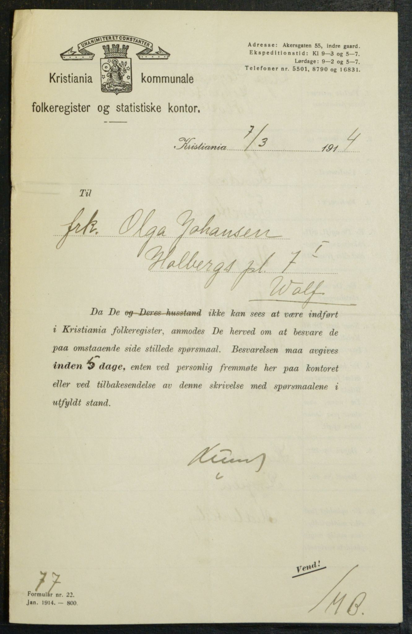 OBA, Municipal Census 1914 for Kristiania, 1914, p. 40681