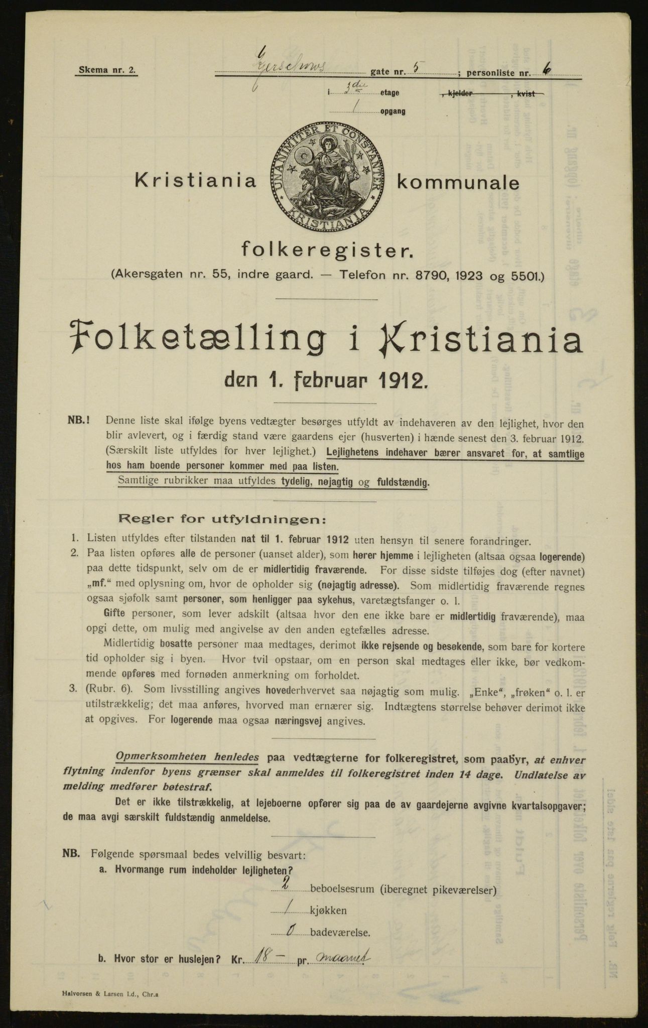 OBA, Municipal Census 1912 for Kristiania, 1912, p. 49732