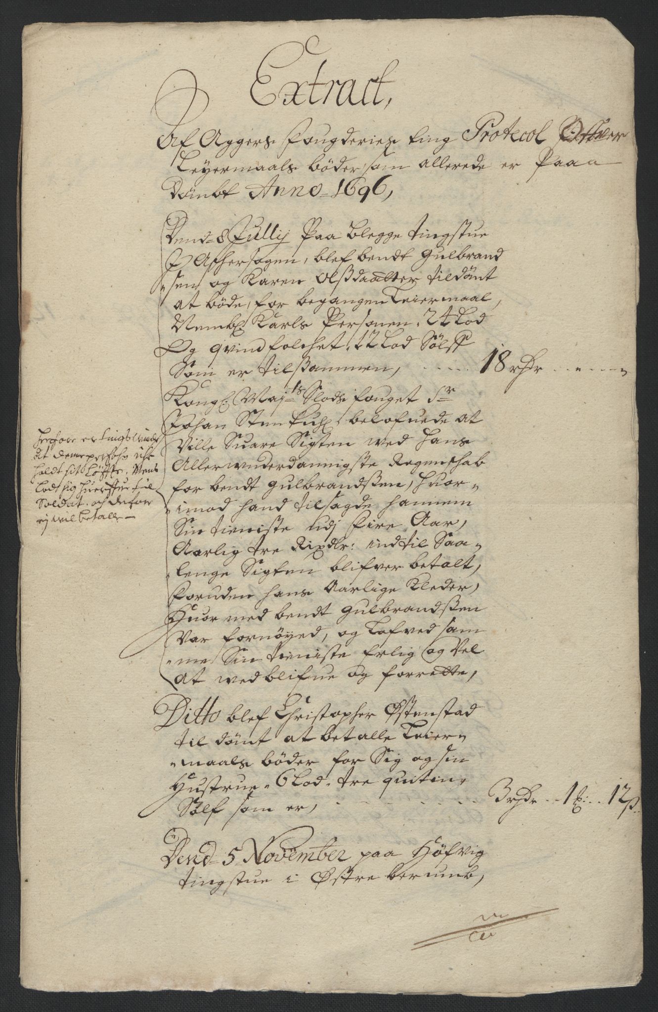 Rentekammeret inntil 1814, Reviderte regnskaper, Fogderegnskap, AV/RA-EA-4092/R10/L0440: Fogderegnskap Aker og Follo, 1696-1697, p. 125