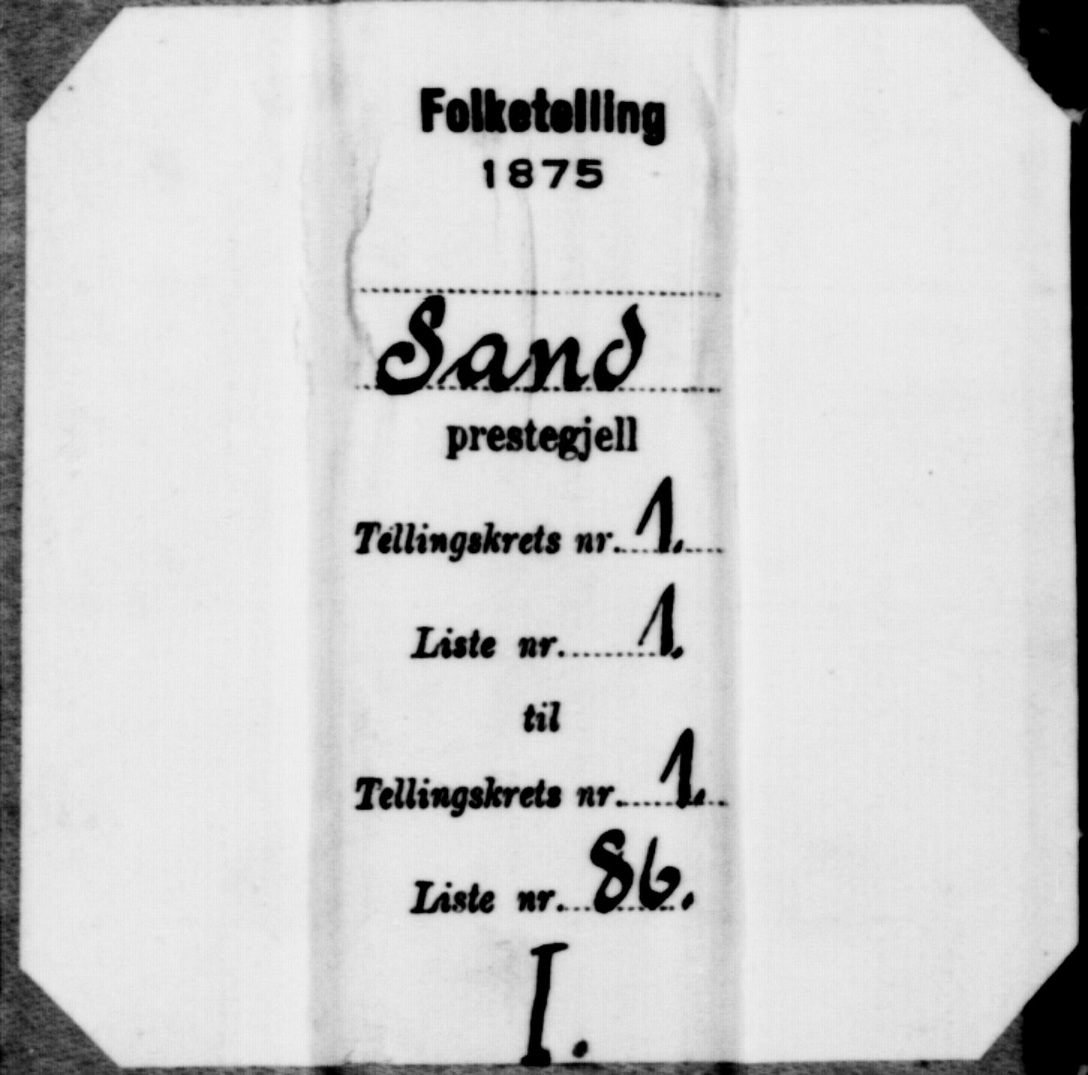 SATØ, 1875 census for 1915P Sand, 1875