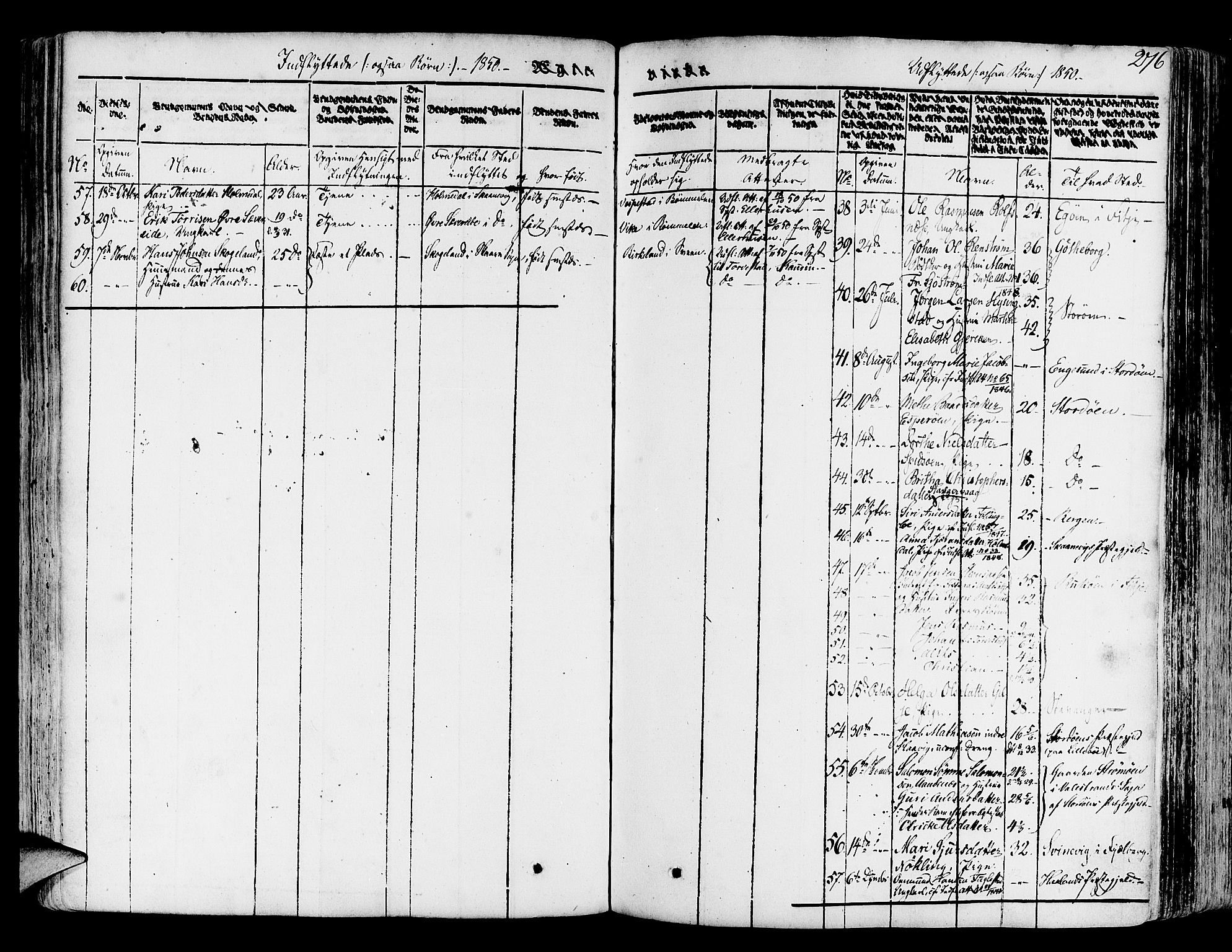 Finnås sokneprestembete, AV/SAB-A-99925/H/Ha/Haa/Haaa/L0006: Parish register (official) no. A 6, 1836-1850, p. 276