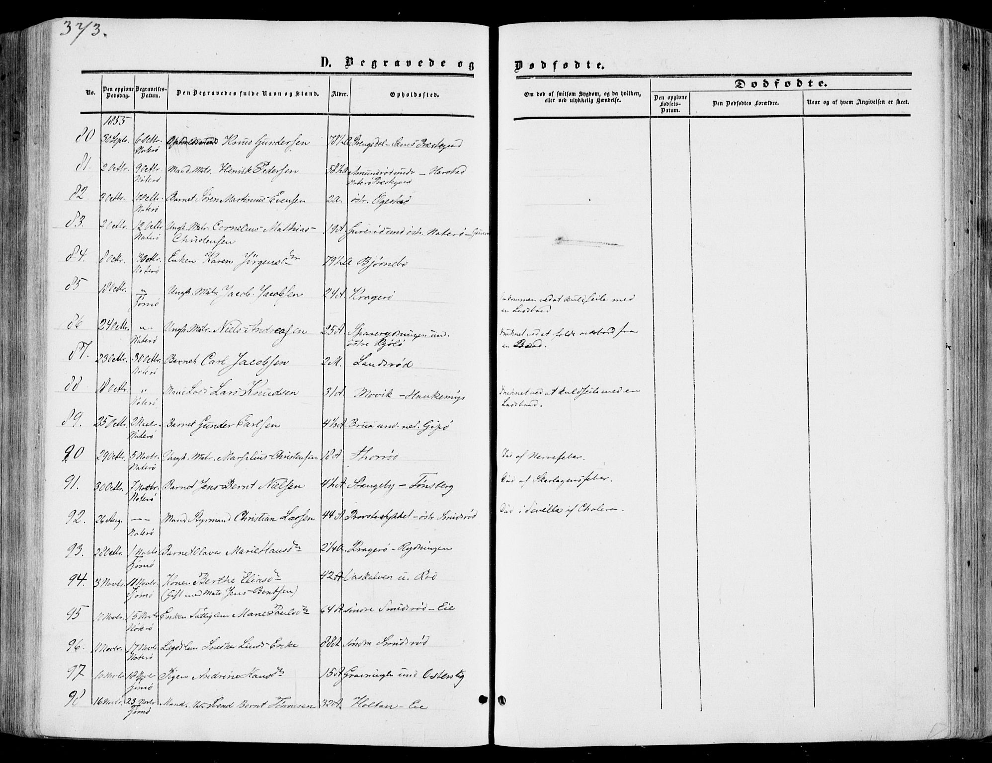 Nøtterøy kirkebøker, AV/SAKO-A-354/F/Fa/L0006: Parish register (official) no. I 6, 1852-1864, p. 373