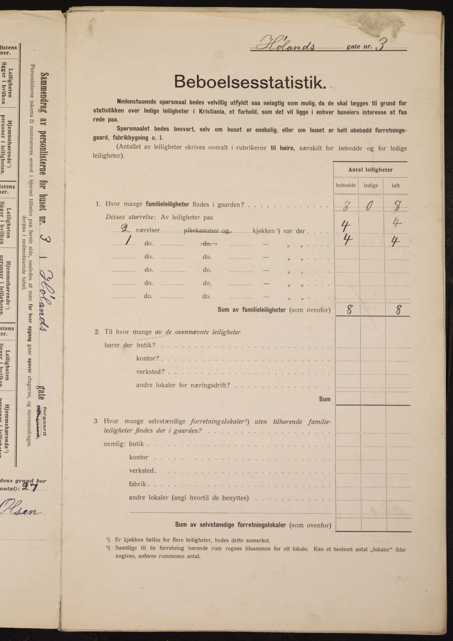 OBA, Municipal Census 1912 for Kristiania, 1912, p. 42698