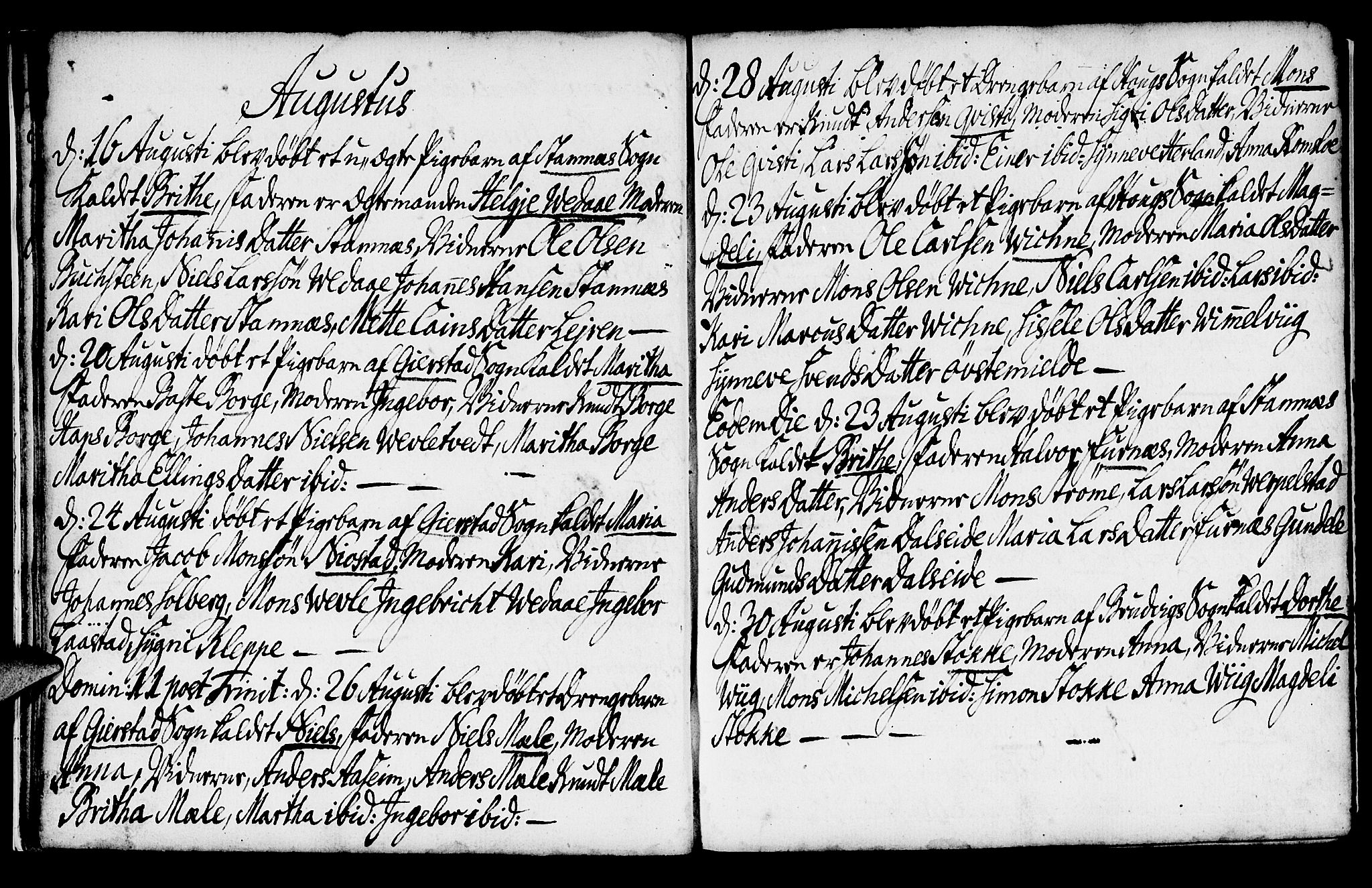 Haus sokneprestembete, AV/SAB-A-75601/H/Haa: Parish register (official) no. A 8, 1754-1769, p. 12