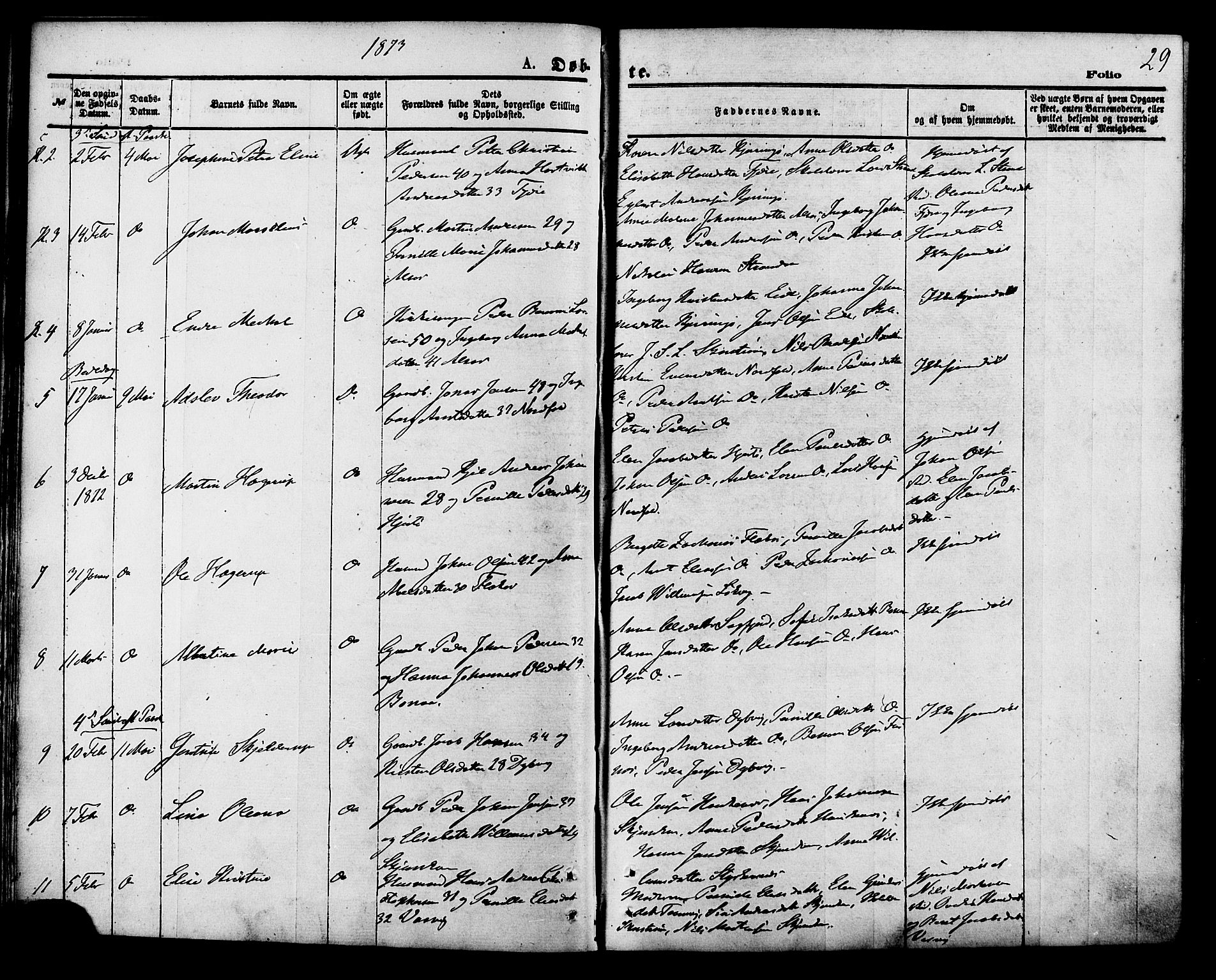Ministerialprotokoller, klokkerbøker og fødselsregistre - Nordland, SAT/A-1459/853/L0771: Parish register (official) no. 853A10, 1870-1881, p. 29