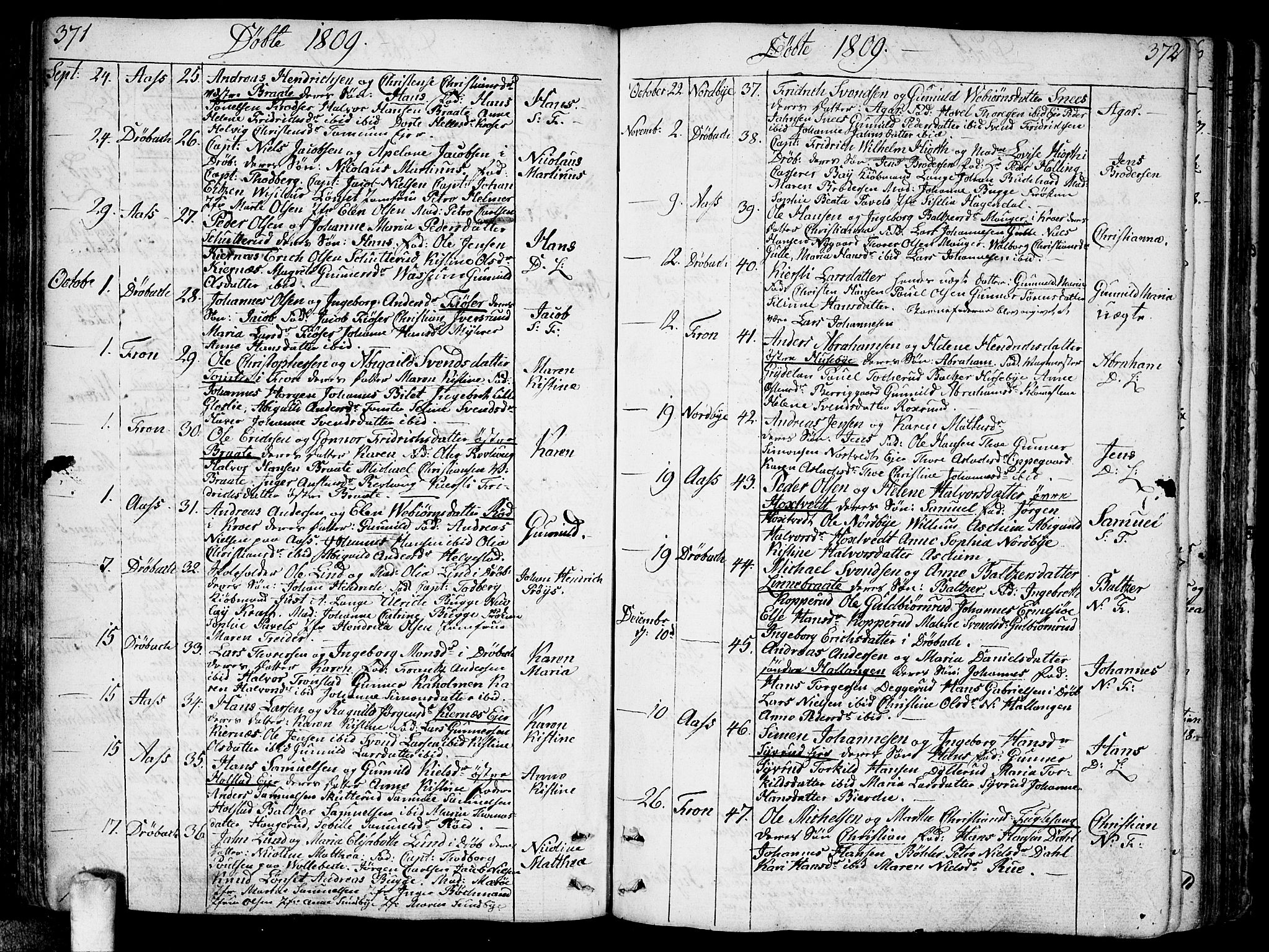 Ås prestekontor Kirkebøker, SAO/A-10894/F/Fa/L0002: Parish register (official) no. I 2, 1778-1813, p. 371-372