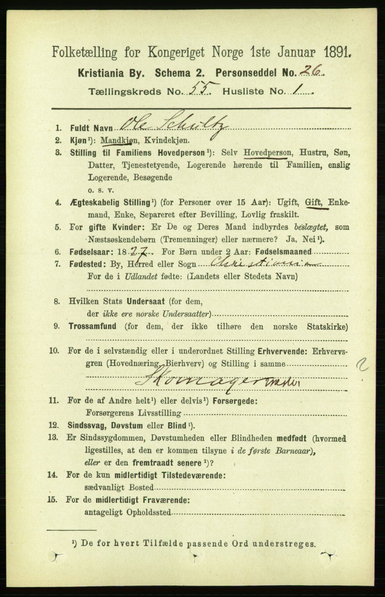 RA, 1891 census for 0301 Kristiania, 1891, p. 30102