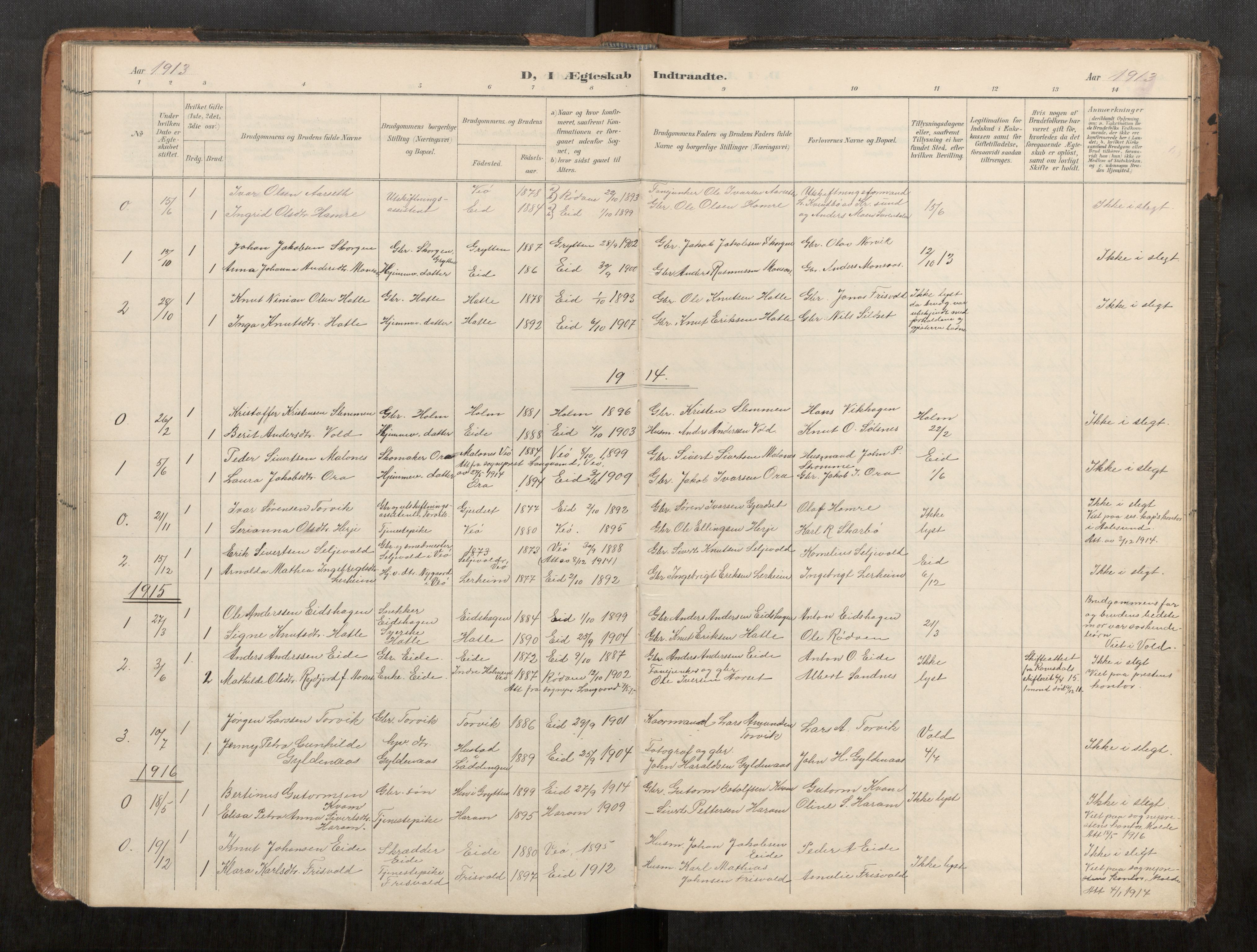 Ministerialprotokoller, klokkerbøker og fødselsregistre - Møre og Romsdal, AV/SAT-A-1454/542/L0561: Parish register (copy) no. 542C03, 1893-1931