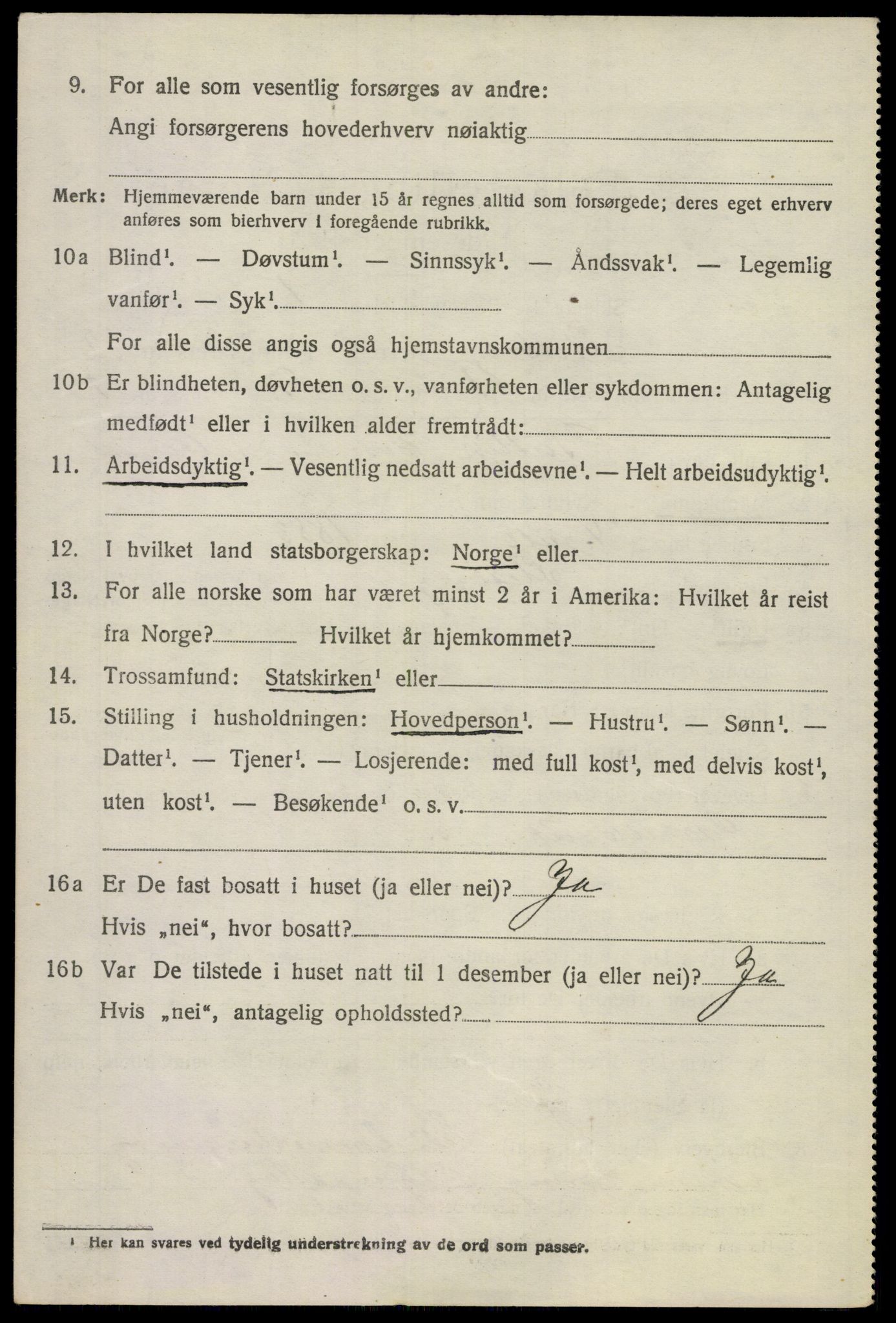 SAKO, 1920 census for Flesberg, 1920, p. 1282