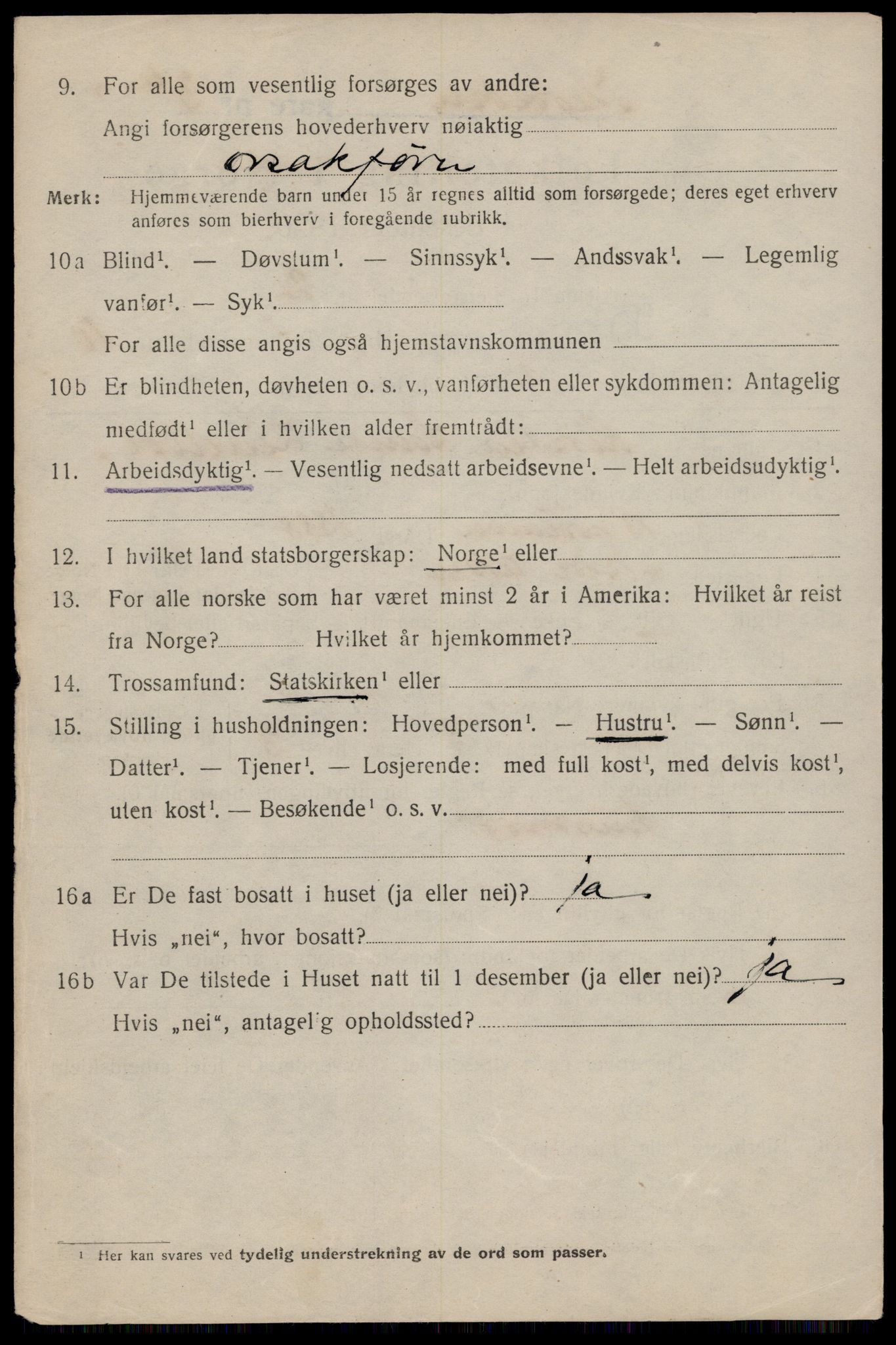 SAT, 1920 census for Trondheim, 1920, p. 44845