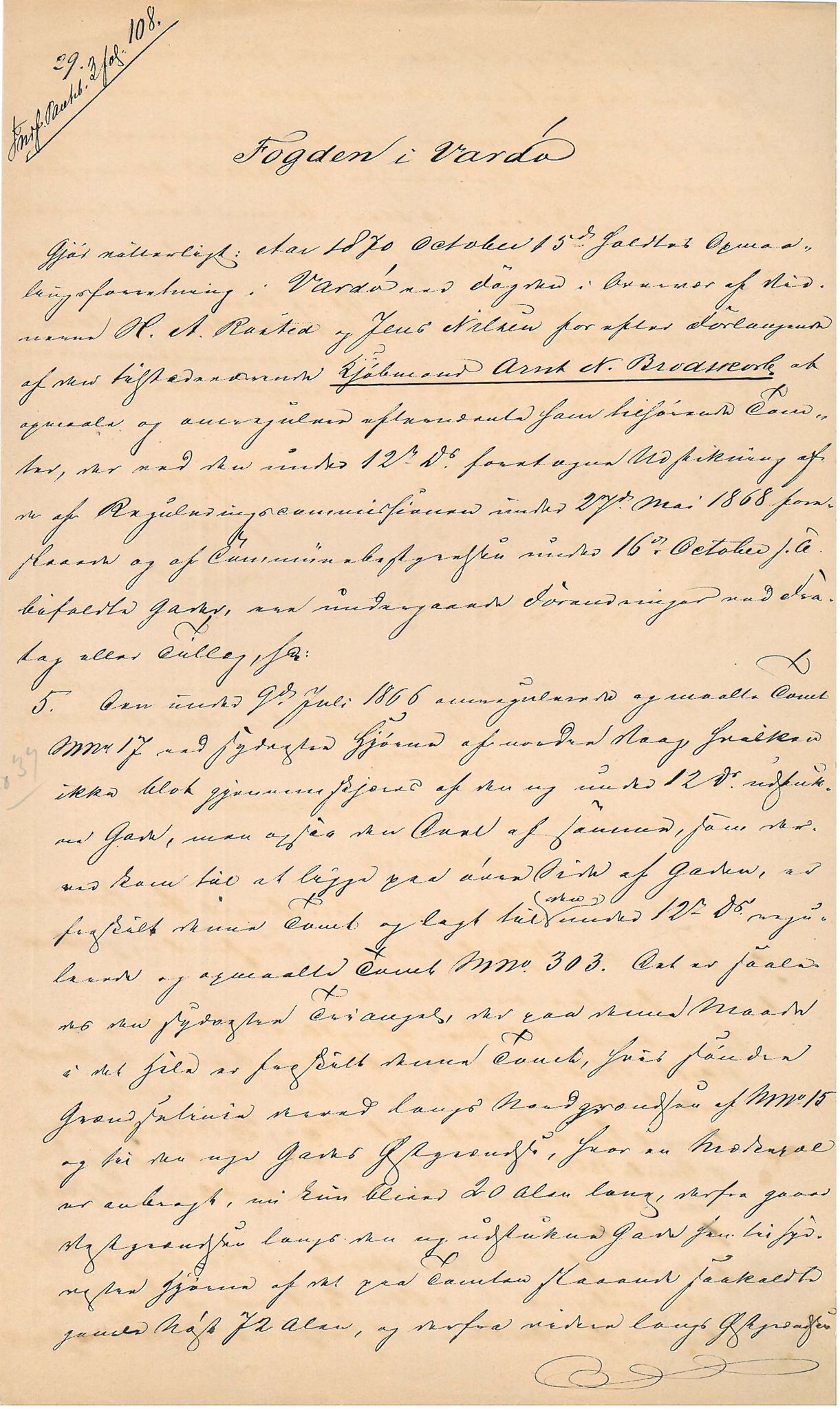 Brodtkorb handel A/S, VAMU/A-0001/Q/Qb/L0001: Skjøter og grunnbrev i Vardø by, 1822-1943, p. 224