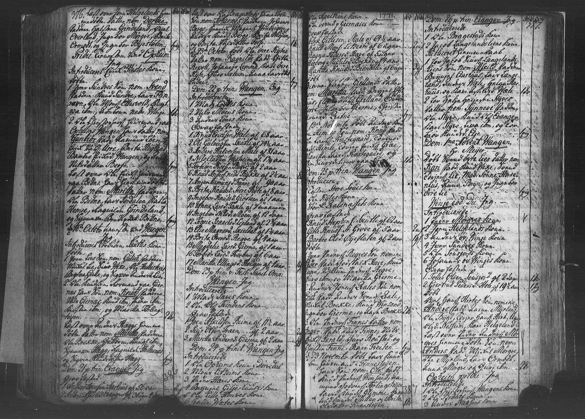 Voss sokneprestembete, SAB/A-79001/H/Haa: Parish register (official) no. A 8, 1752-1780, p. 376-377
