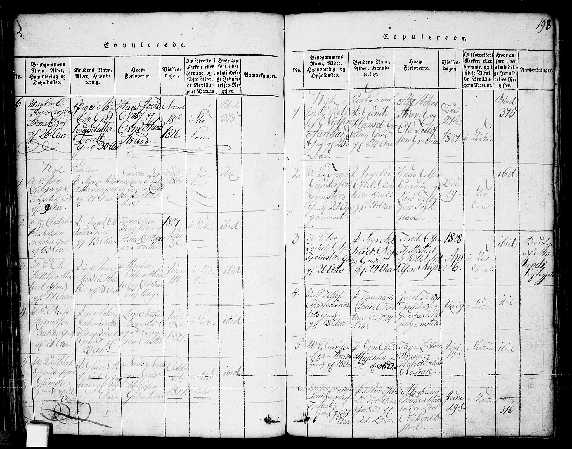 Nissedal kirkebøker, SAKO/A-288/G/Ga/L0001: Parish register (copy) no. I 1, 1814-1860, p. 198