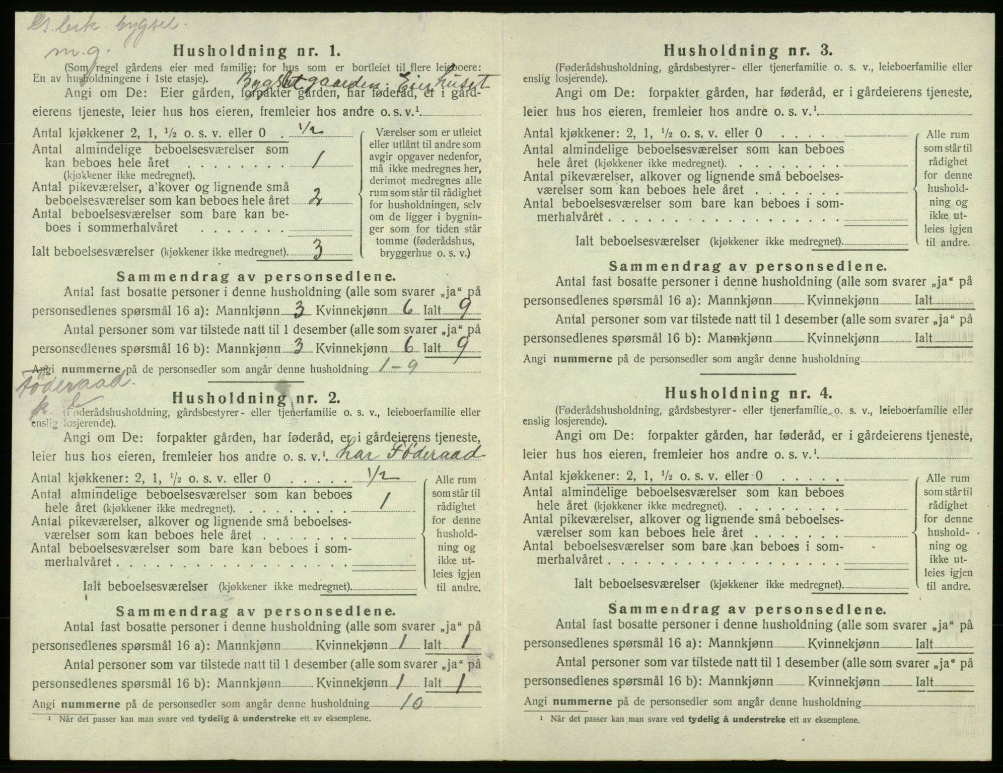 SAB, 1920 census for Bremnes, 1920, p. 81