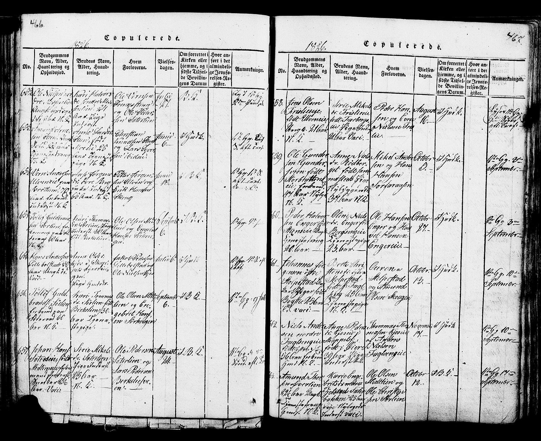 Ringsaker prestekontor, SAH/PREST-014/K/Ka/L0005: Parish register (official) no. 5, 1814-1826, p. 466-467