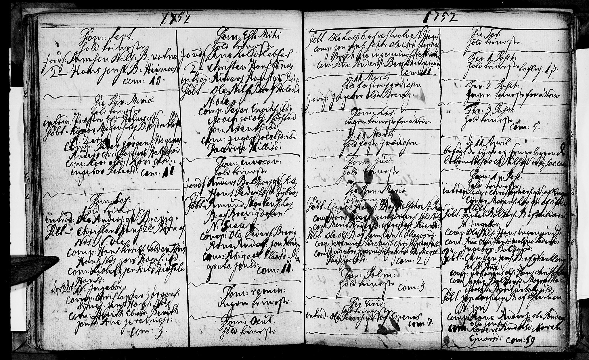 Ministerialprotokoller, klokkerbøker og fødselsregistre - Nordland, AV/SAT-A-1459/852/L0734: Parish register (official) no. 852A04, 1747-1767