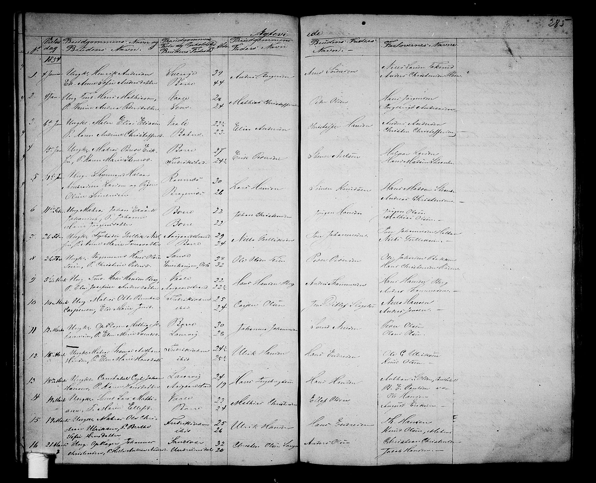 Borre kirkebøker, SAKO/A-338/G/Ga/L0002: Parish register (copy) no. I 2, 1852-1871, p. 286