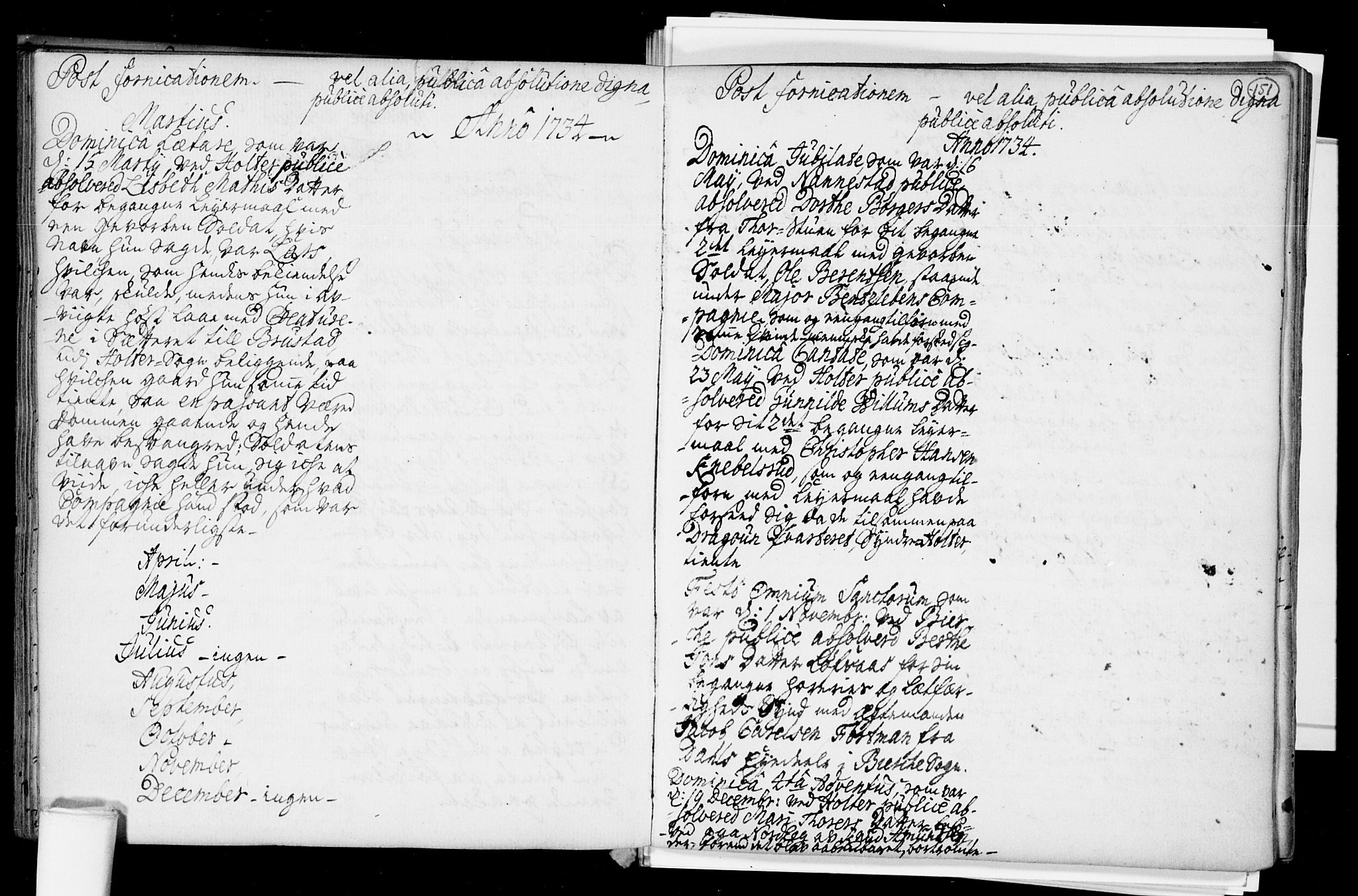 Nannestad prestekontor Kirkebøker, SAO/A-10414a/F/Fa/L0005: Parish register (official) no. I 5, 1729-1738, p. 151