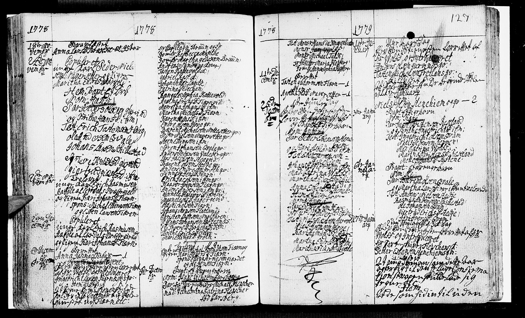 Sogndal sokneprestembete, SAB/A-81301/H/Haa/Haaa/L0005: Parish register (official) no. A 5, 1768-1782, p. 127