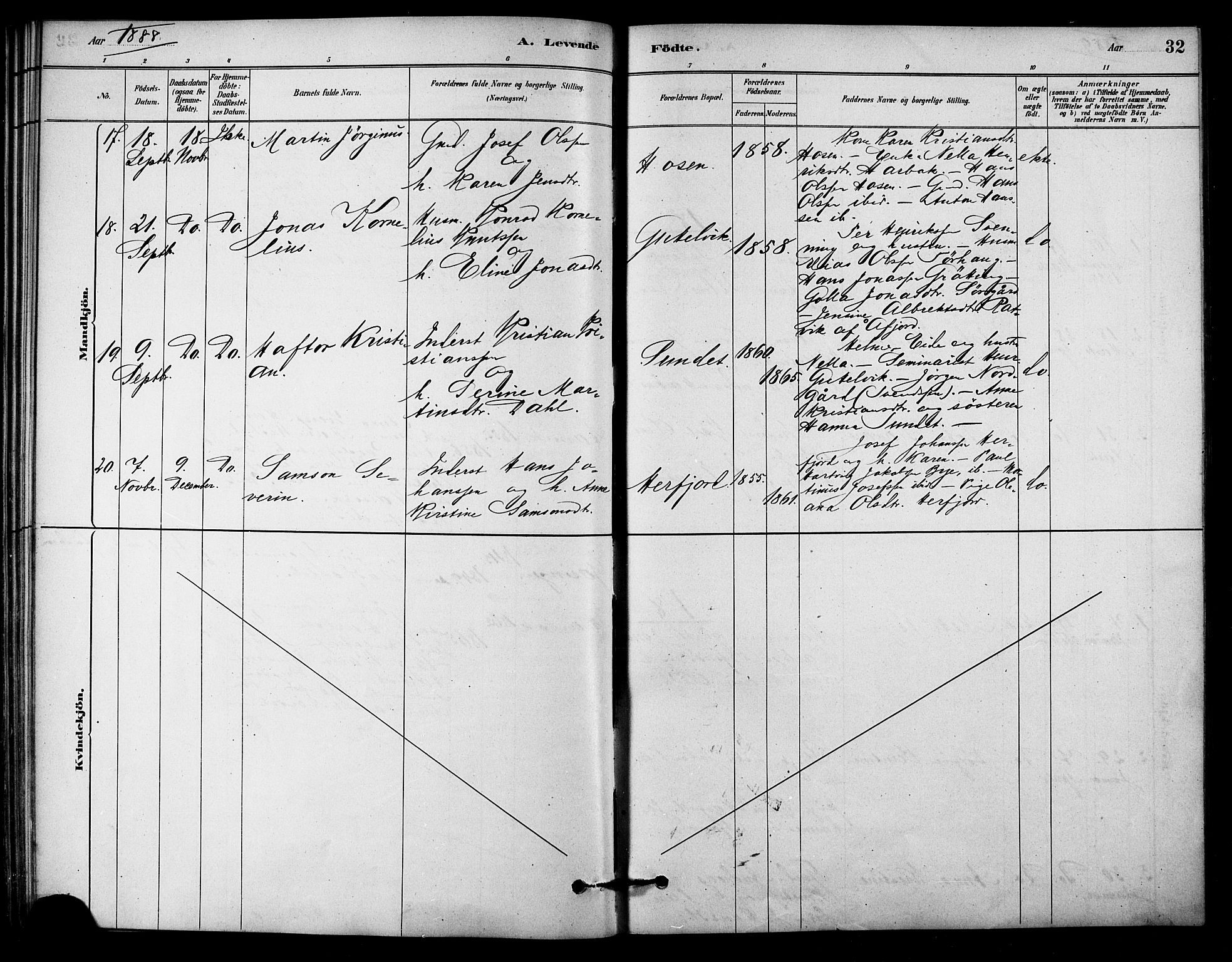 Ministerialprotokoller, klokkerbøker og fødselsregistre - Sør-Trøndelag, AV/SAT-A-1456/656/L0692: Parish register (official) no. 656A01, 1879-1893, p. 32