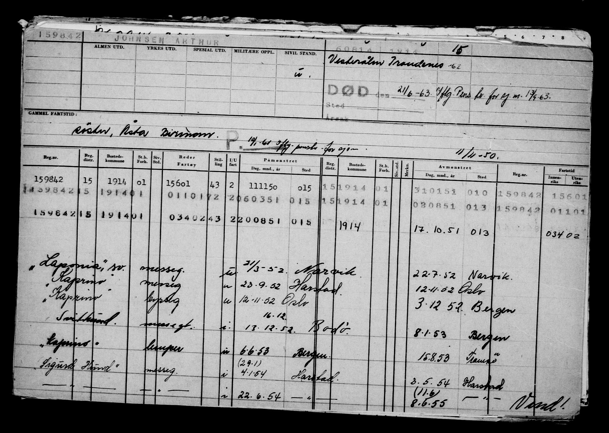 Direktoratet for sjømenn, AV/RA-S-3545/G/Gb/L0123: Hovedkort, 1914, p. 77