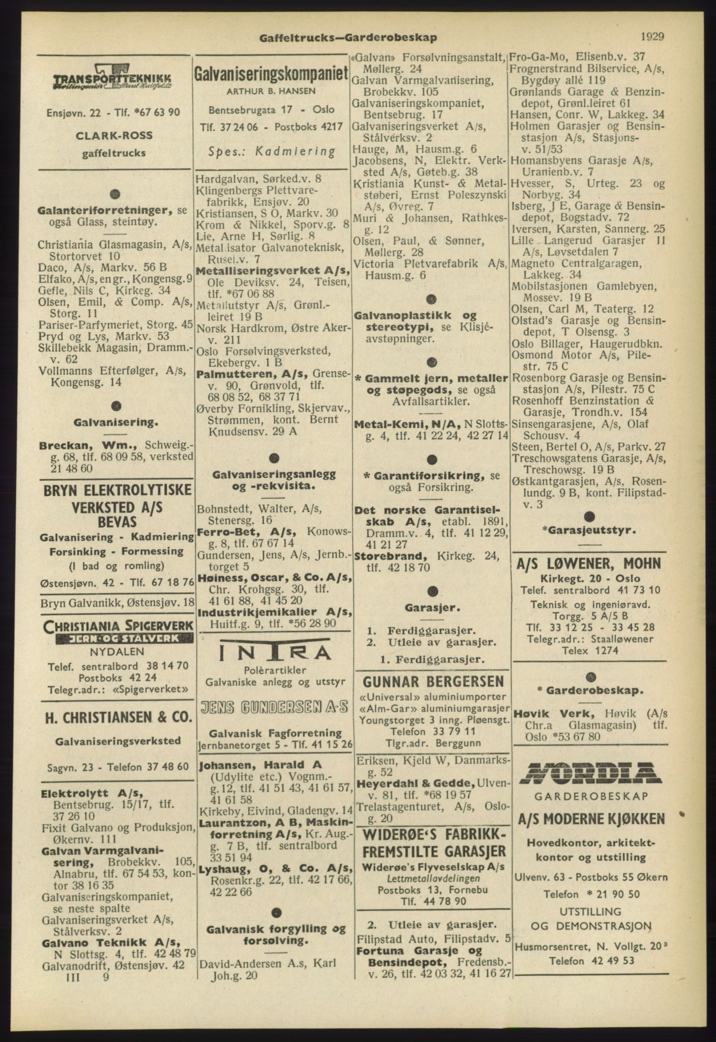 Kristiania/Oslo adressebok, PUBL/-, 1960-1961, p. 1929