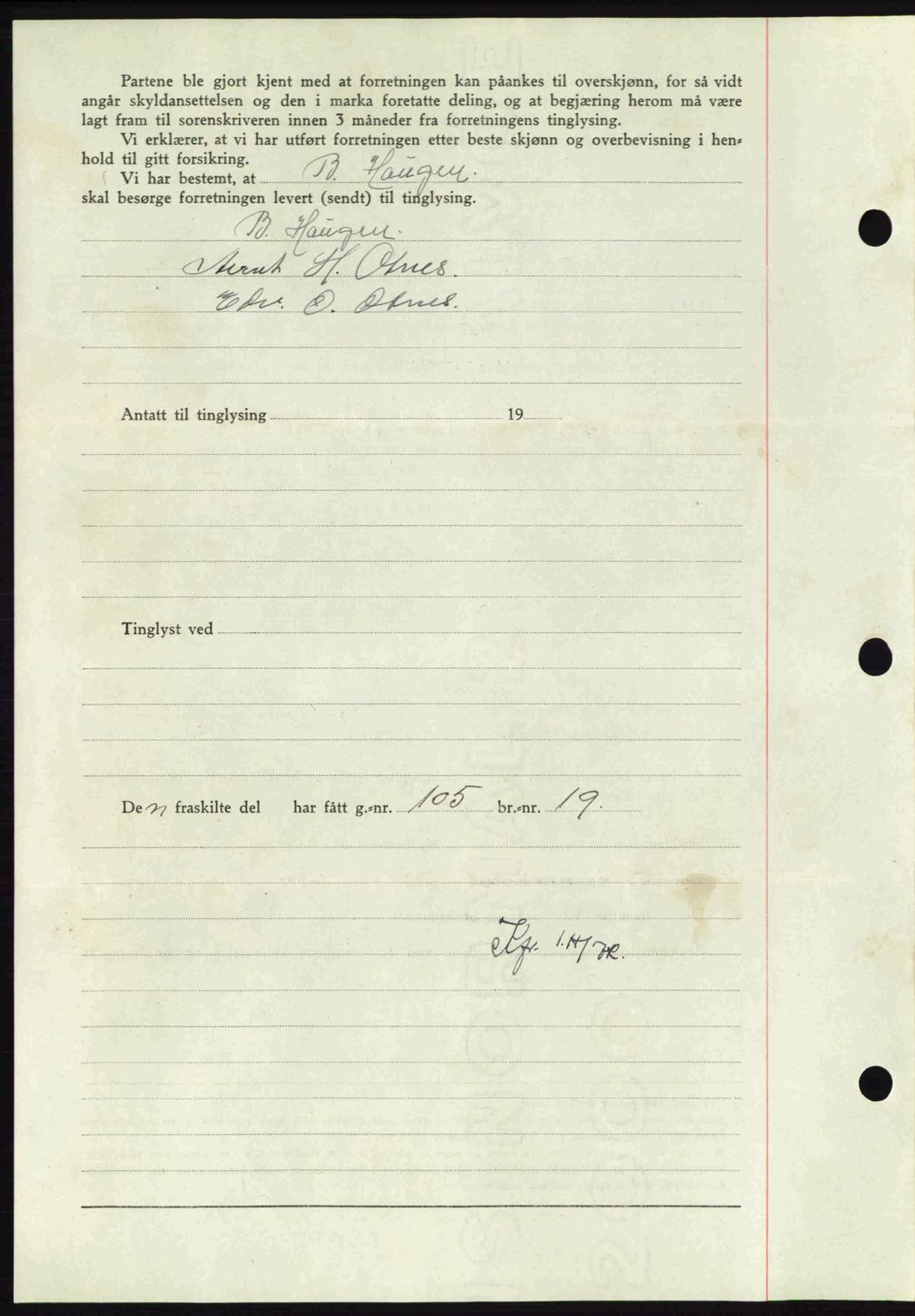 Nordmøre sorenskriveri, SAT/A-4132/1/2/2Ca: Mortgage book no. A96, 1943-1944, Diary no: : 2328/1943