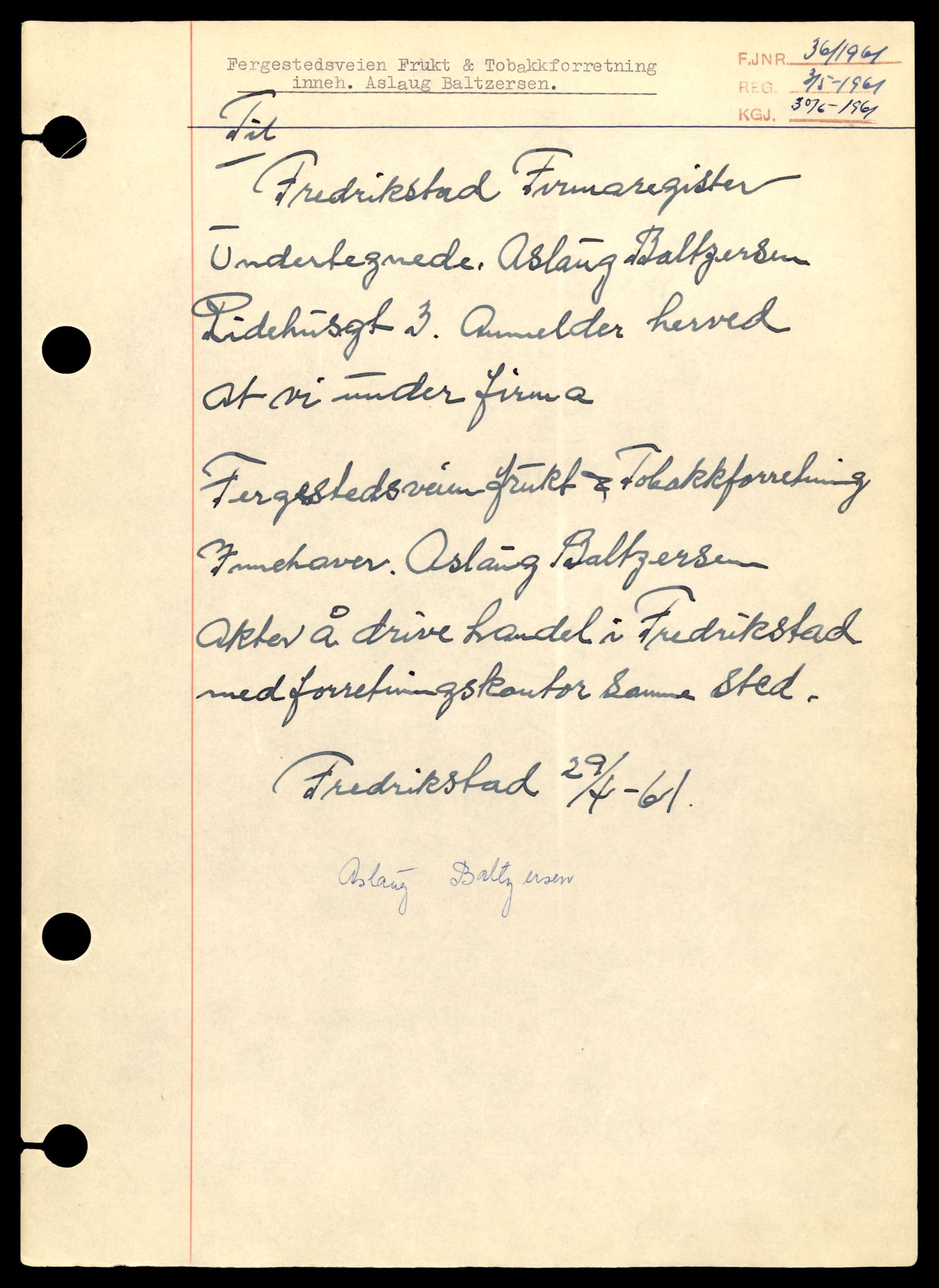 Fredrikstad tingrett, AV/SAT-A-10473/K/Ka/Kab/L0002: Enkeltmannsforetak, F-K, 1944-1990, p. 17