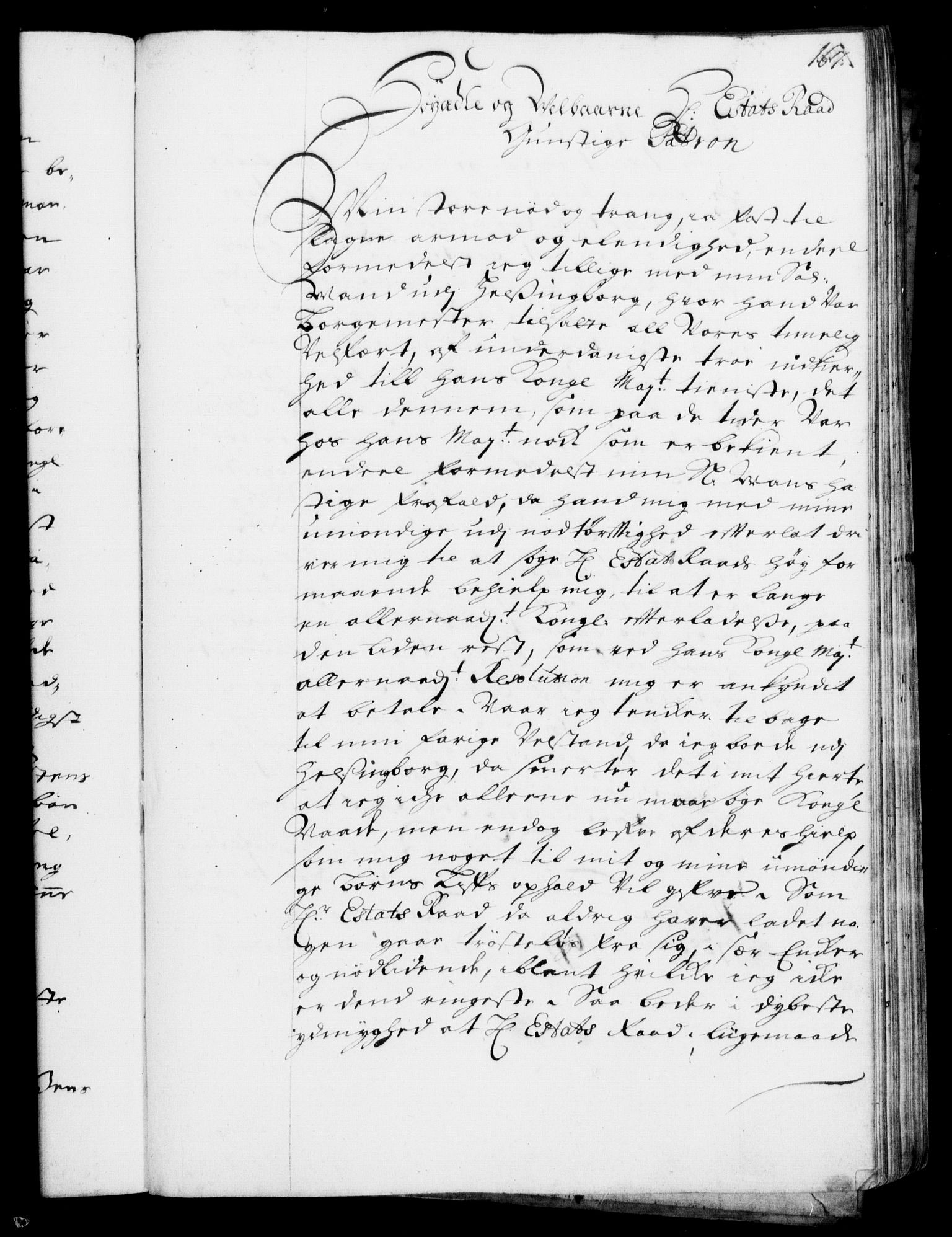 Rentekammeret, Kammerkanselliet, RA/EA-3111/G/Gf/Gfa/L0001: Resolusjonsprotokoll med register (merket RK 52.1), 1695-1706, p. 167