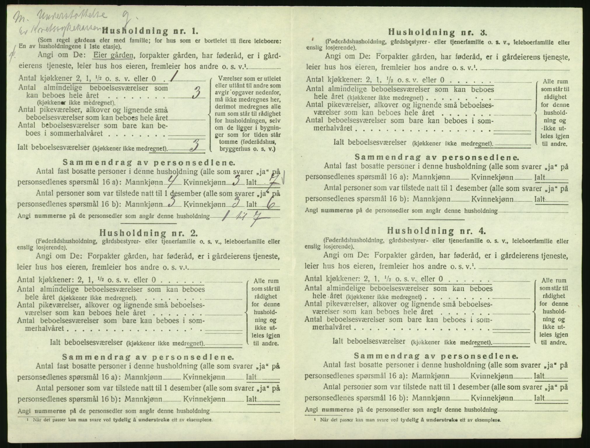 SAH, 1920 census for Nes (Hedmark), 1920, p. 40