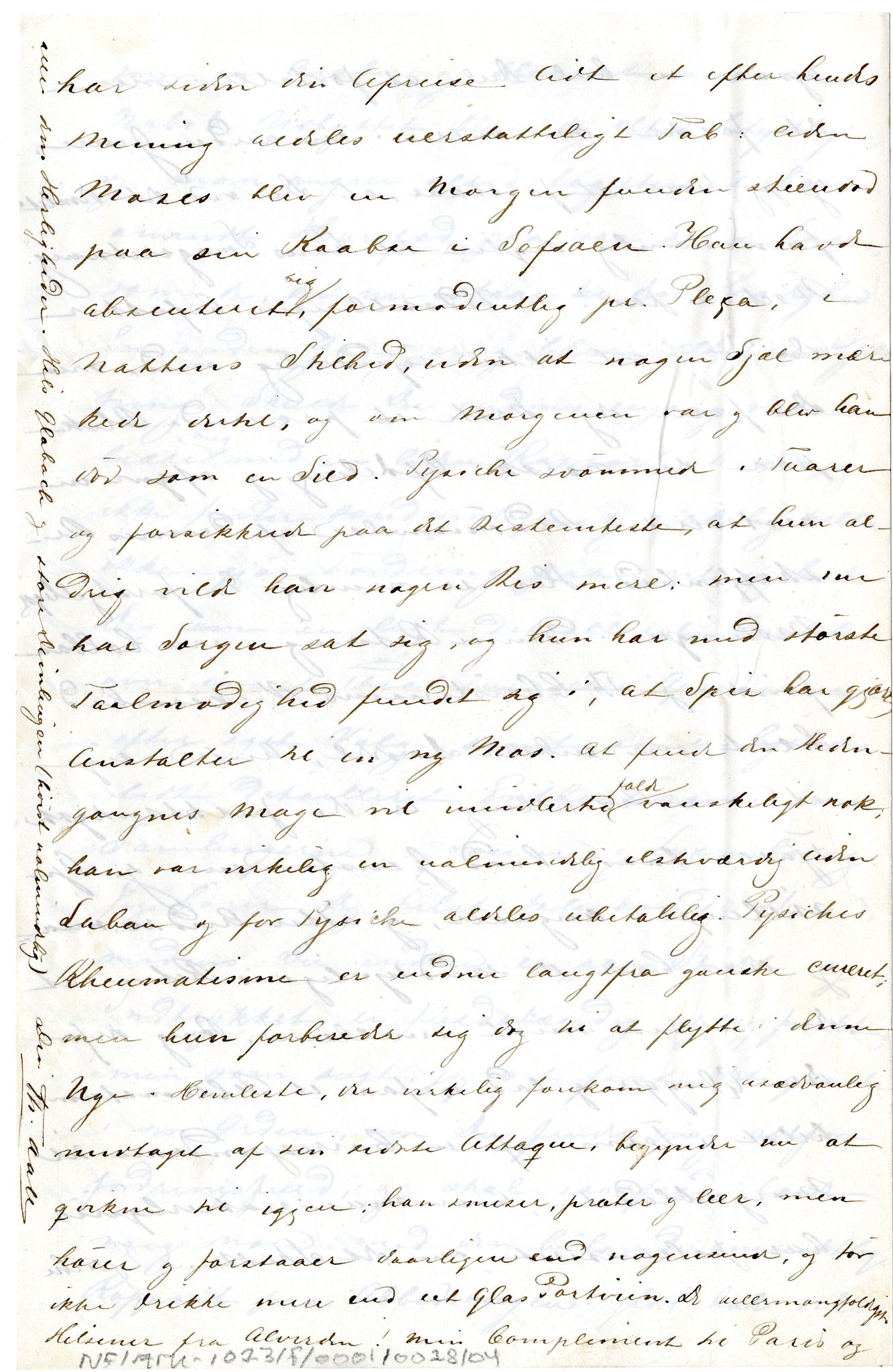 Diderik Maria Aalls brevsamling, NF/Ark-1023/F/L0001: D.M. Aalls brevsamling. A - B, 1738-1889, p. 317