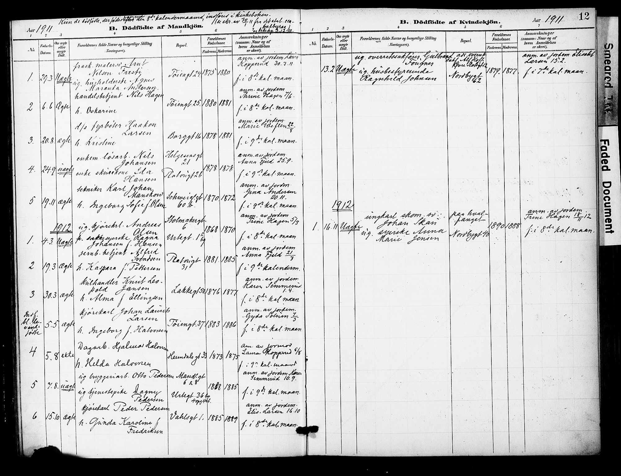 Grønland prestekontor Kirkebøker, SAO/A-10848/F/Fa/L0015: Parish register (official) no. 15, 1899-1919, p. 12