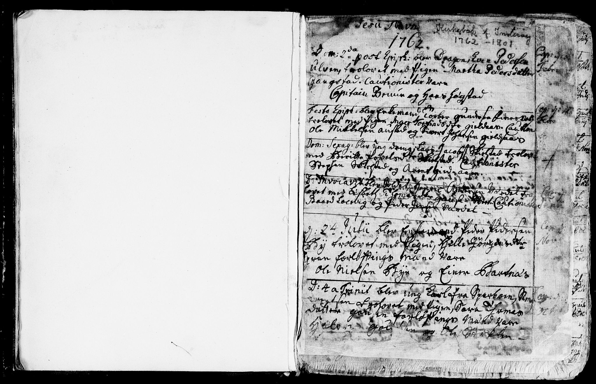 Ministerialprotokoller, klokkerbøker og fødselsregistre - Nord-Trøndelag, SAT/A-1458/730/L0273: Parish register (official) no. 730A02, 1762-1802, p. 1