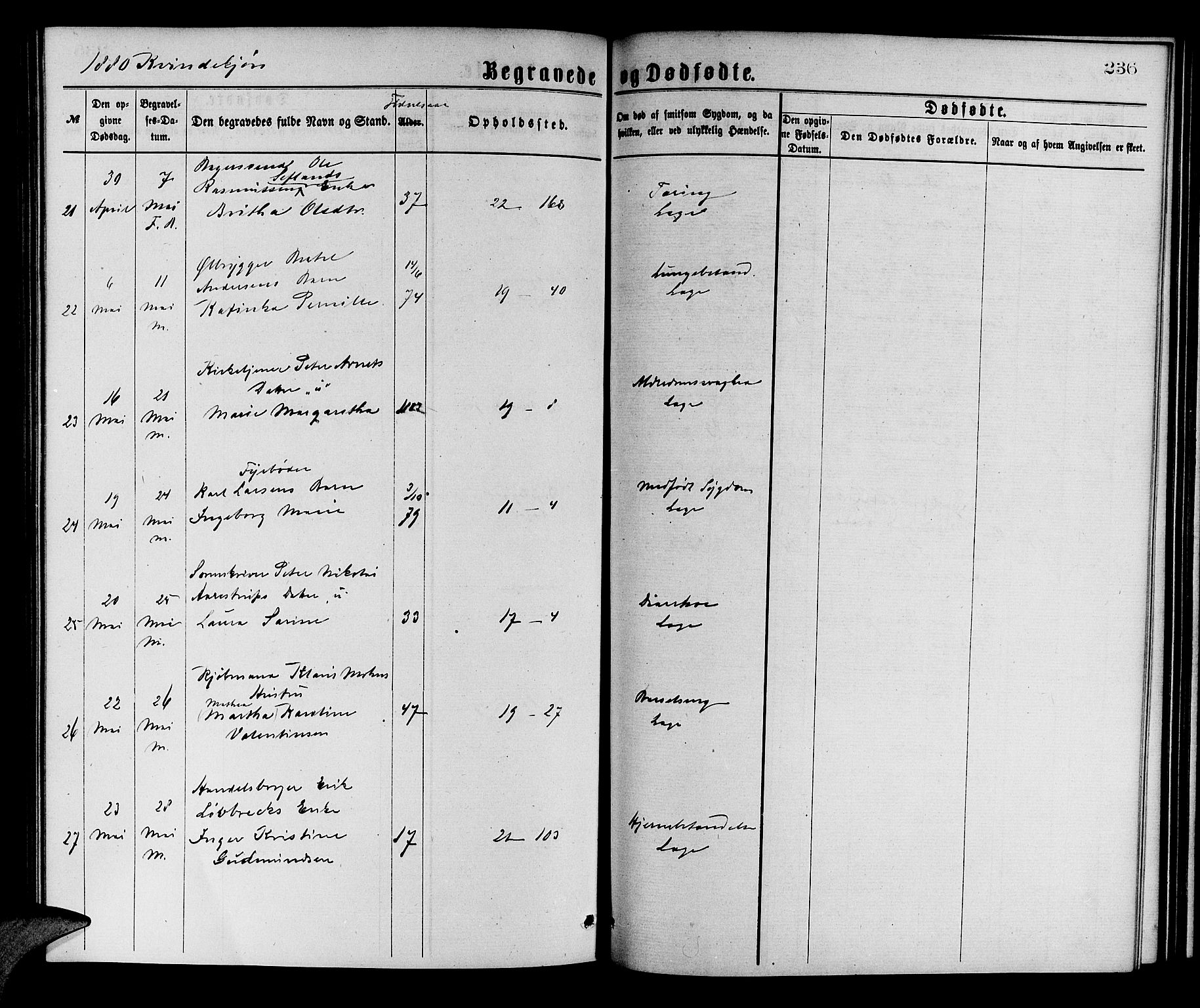 Korskirken sokneprestembete, AV/SAB-A-76101/H/Hab: Parish register (copy) no. E 3, 1871-1883, p. 236