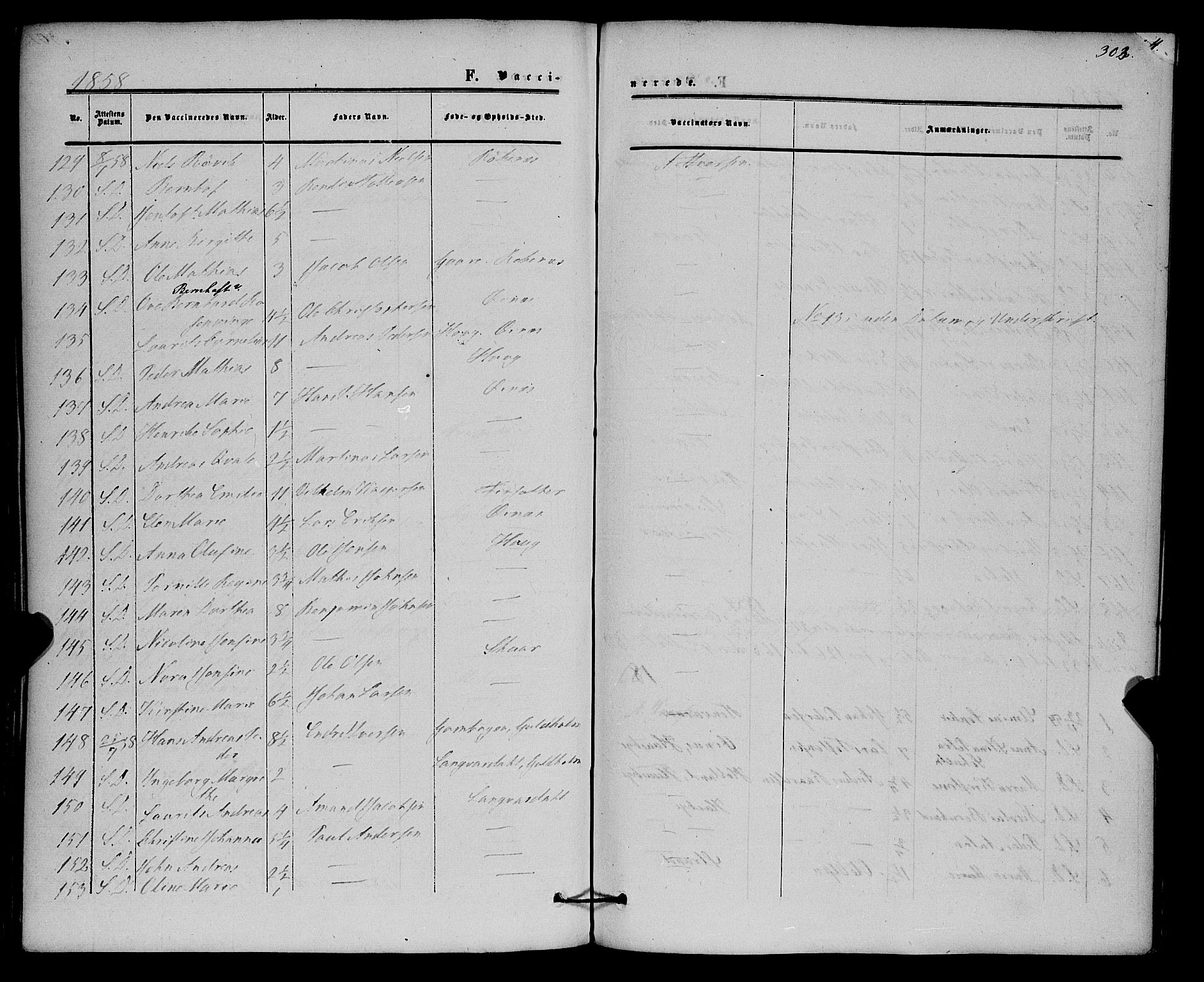 Kvæfjord sokneprestkontor, AV/SATØ-S-1323/G/Ga/Gaa/L0004kirke: Parish register (official) no. 4, 1857-1877, p. 303