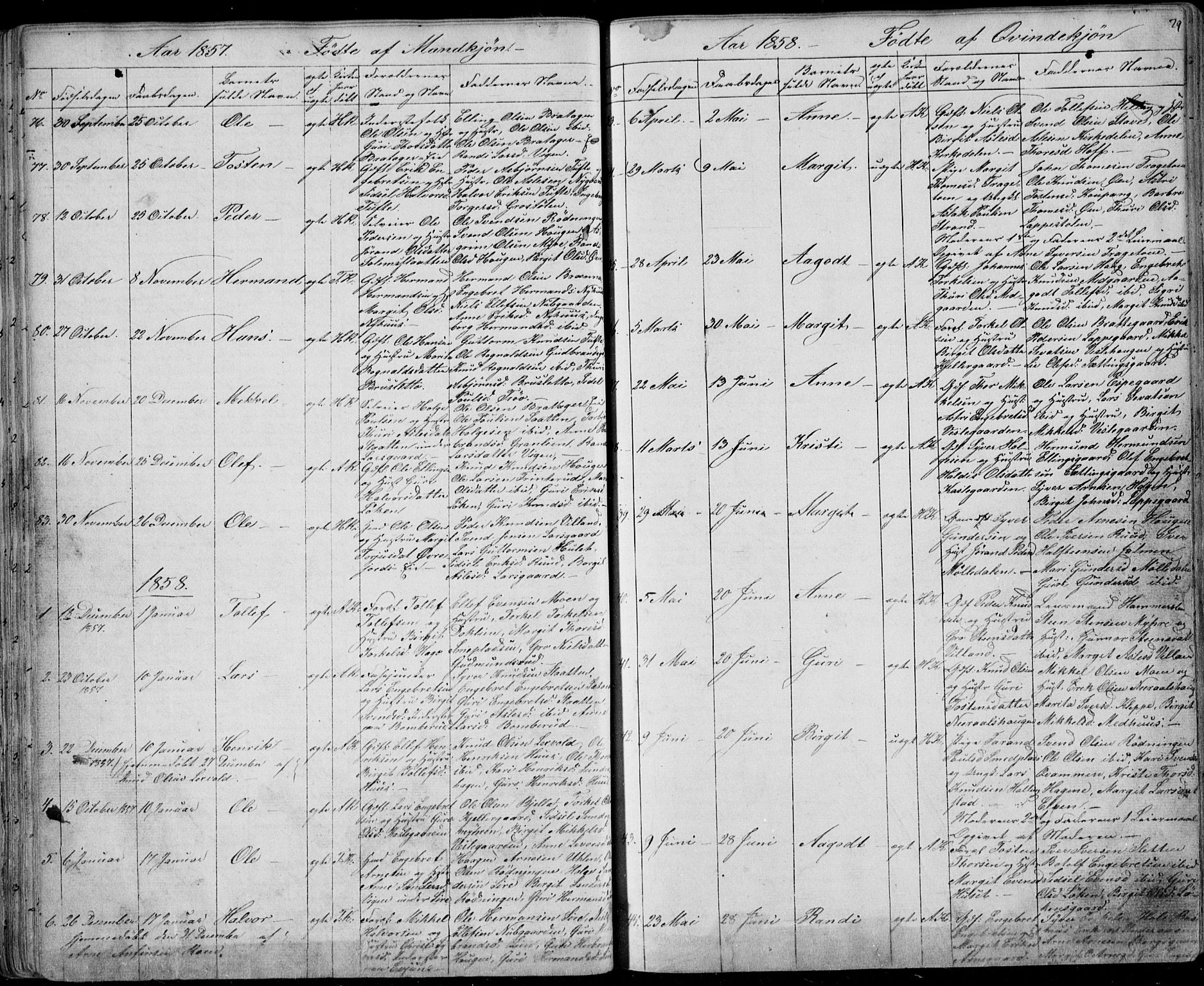 Ål kirkebøker, AV/SAKO-A-249/F/Fa/L0006: Parish register (official) no. I 6, 1849-1864, p. 79