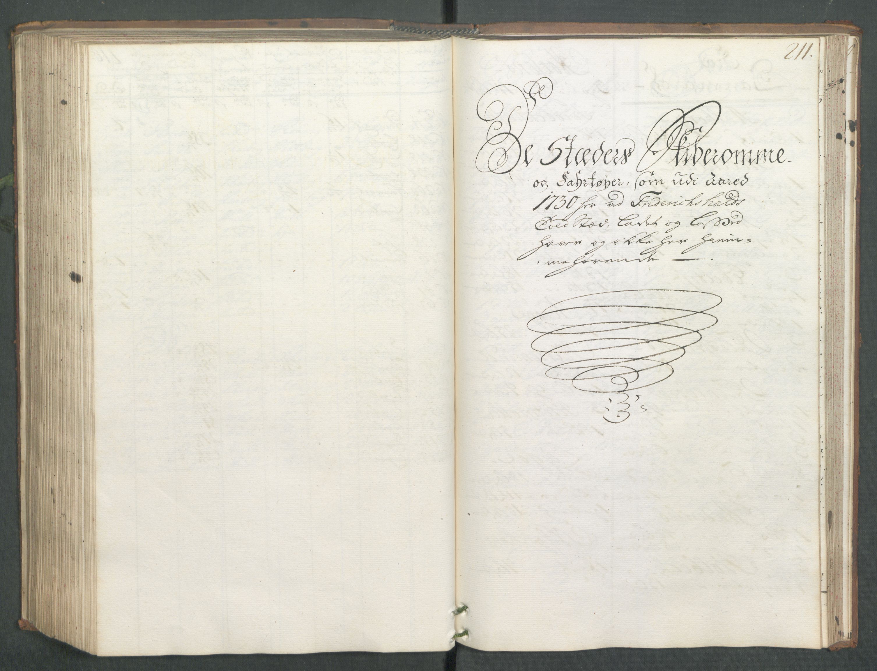 Generaltollkammeret, tollregnskaper, AV/RA-EA-5490/R01/L0006/0001: Tollregnskaper Fredrikshald / Hovedtollbok, 1731, p. 211