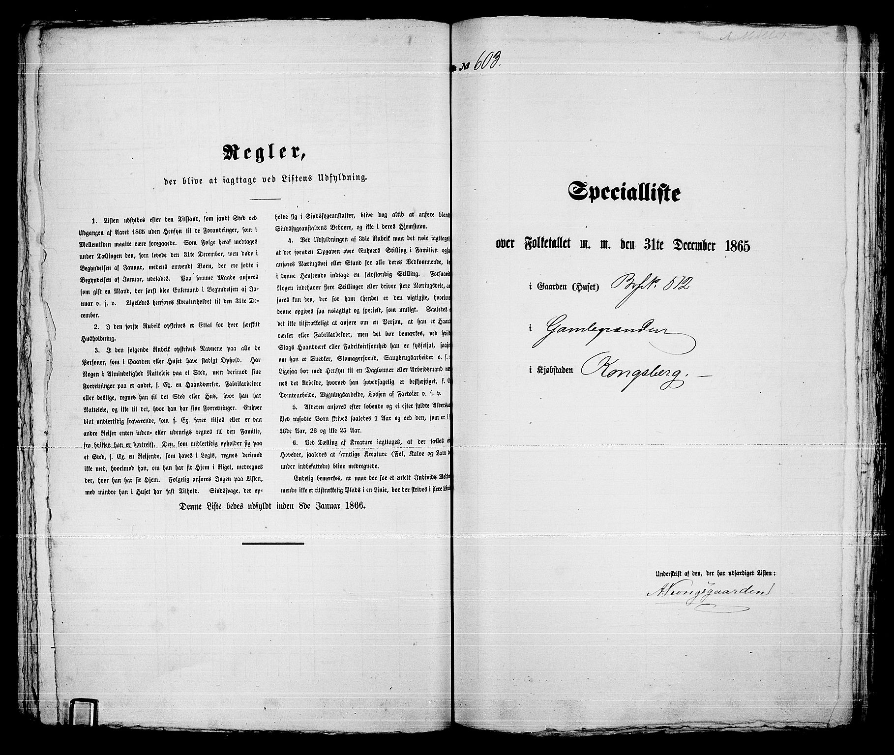 RA, 1865 census for Kongsberg/Kongsberg, 1865, p. 1228