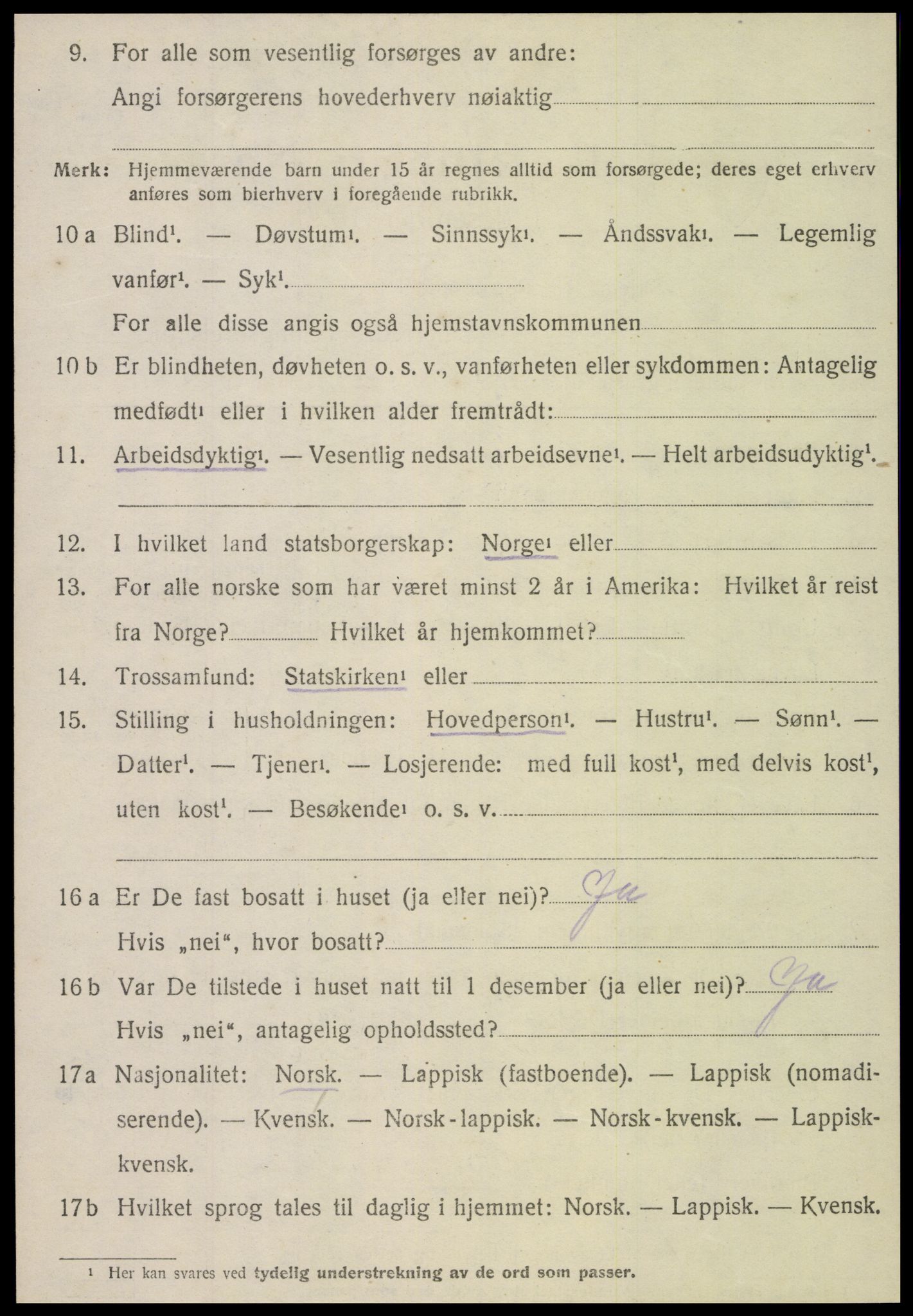 SAT, 1920 census for Leksvik, 1920, p. 5413