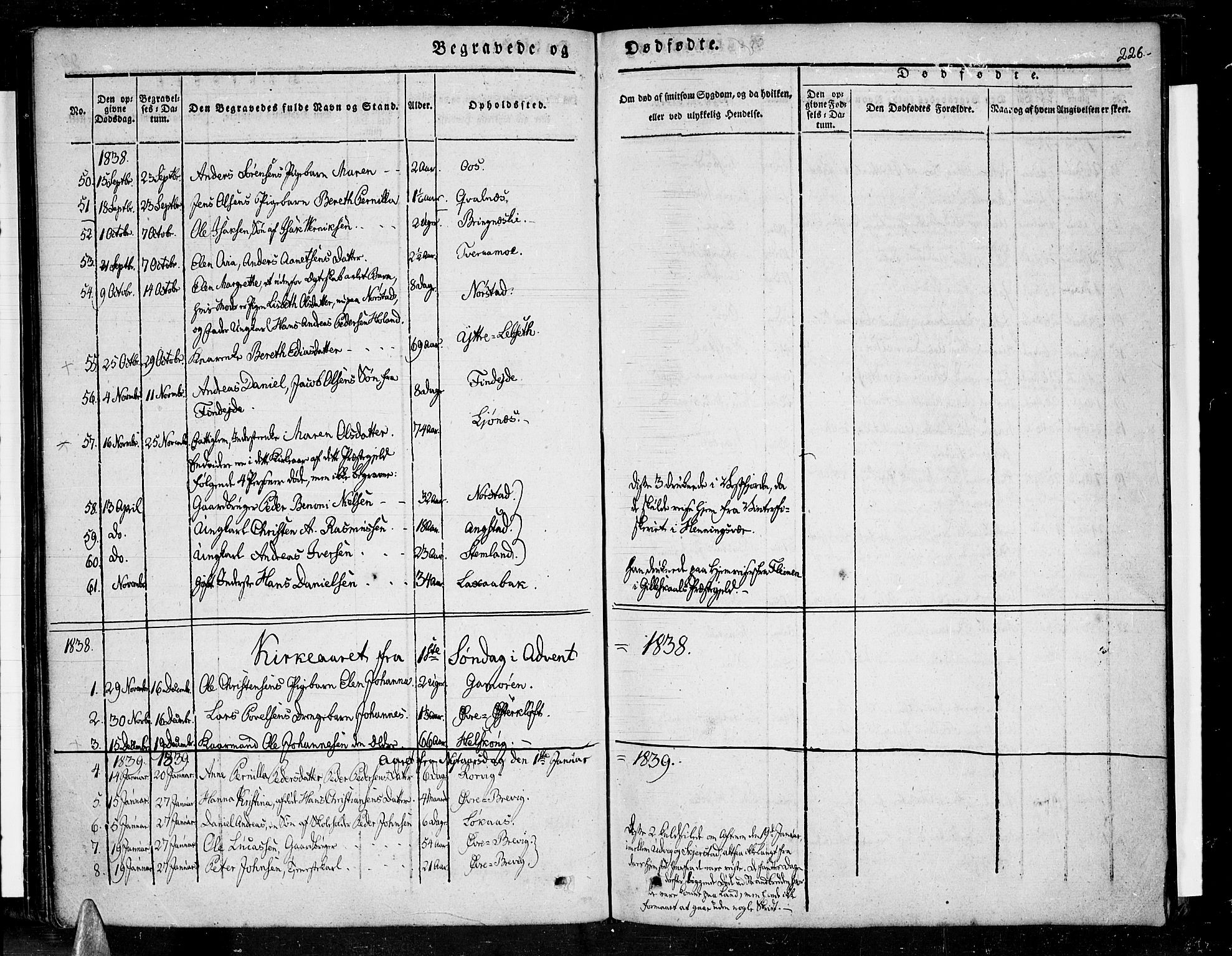 Ministerialprotokoller, klokkerbøker og fødselsregistre - Nordland, AV/SAT-A-1459/852/L0737: Parish register (official) no. 852A07, 1833-1849, p. 226