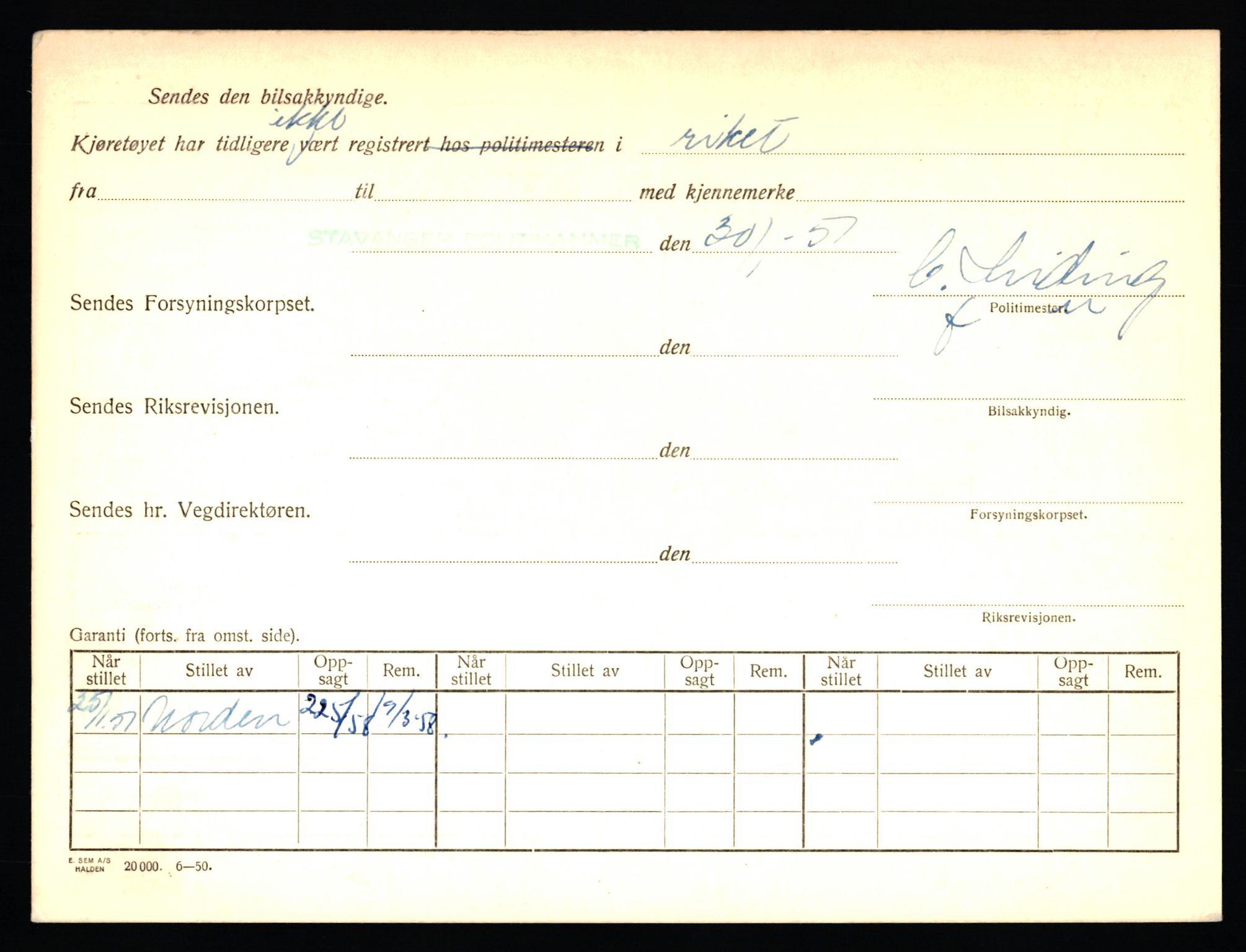 Stavanger trafikkstasjon, AV/SAST-A-101942/0/F/L0004: L-1000 - L-1349, 1930-1971, p. 332