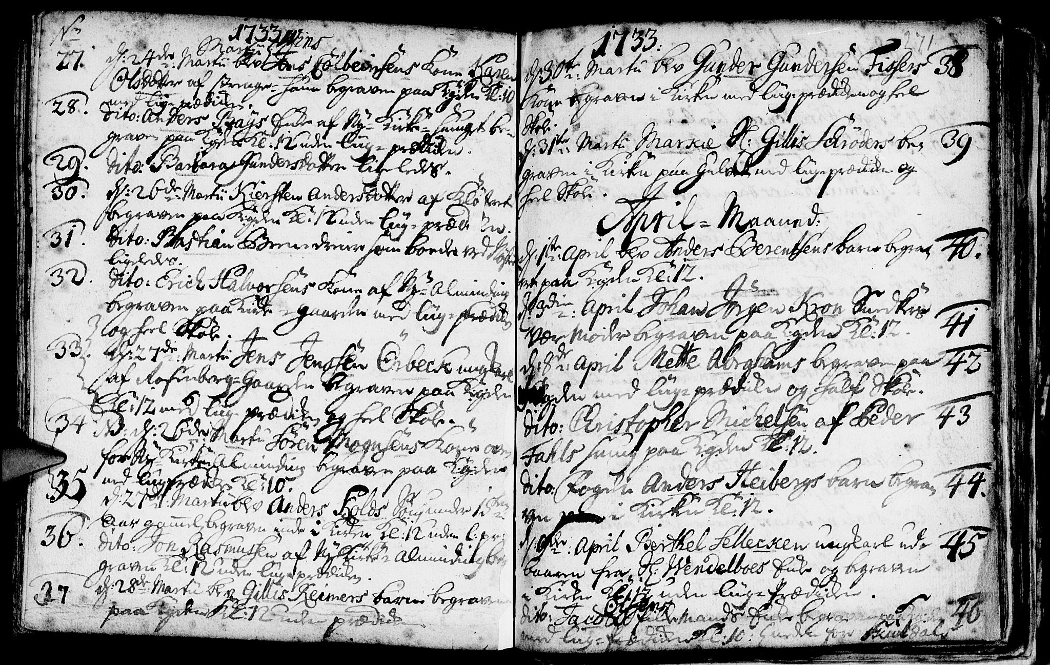 Nykirken Sokneprestembete, AV/SAB-A-77101/H/Haa/L0009: Parish register (official) no. A 9, 1689-1759, p. 271