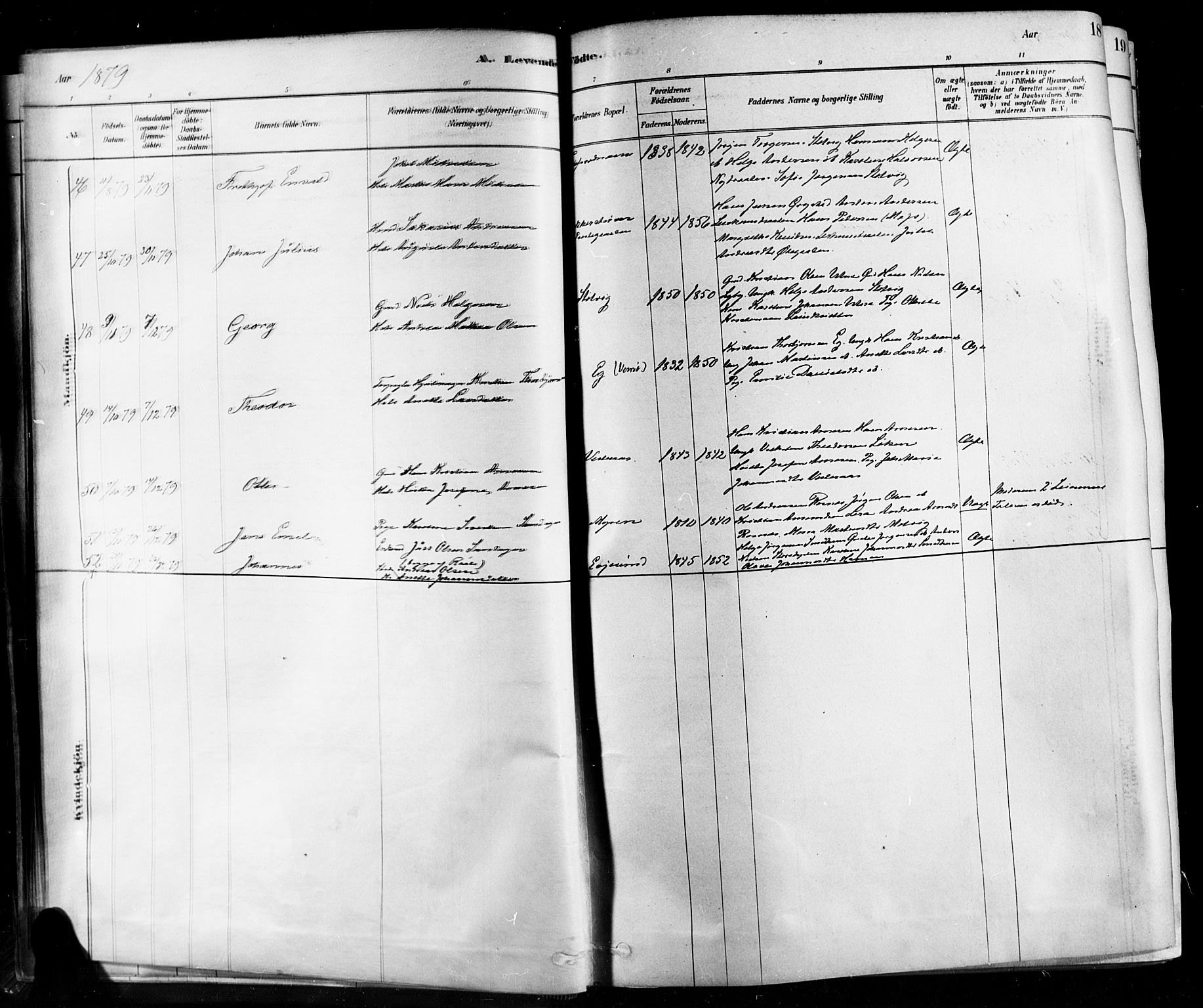 Rygge prestekontor Kirkebøker, SAO/A-10084b/F/Fa/L0007: Parish register (official) no. 7, 1878-1904, p. 18