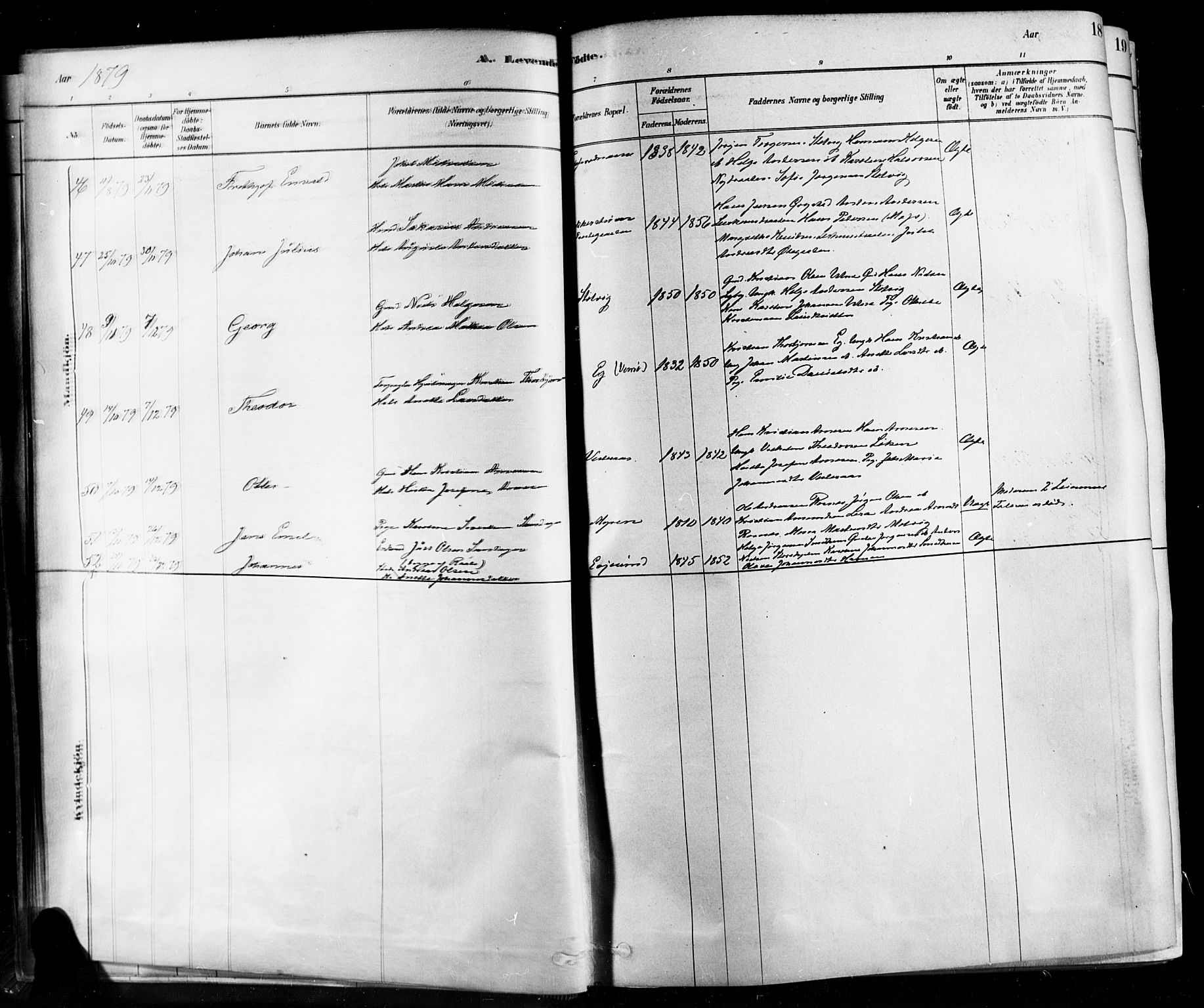 Rygge prestekontor Kirkebøker, AV/SAO-A-10084b/F/Fa/L0007: Parish register (official) no. 7, 1878-1904, p. 18